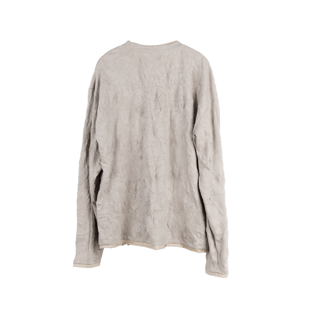 Polyteru - Layered Long Sleeves Creased Gray + (Beige) product image 2 | TRAB K-Fashion Australia
