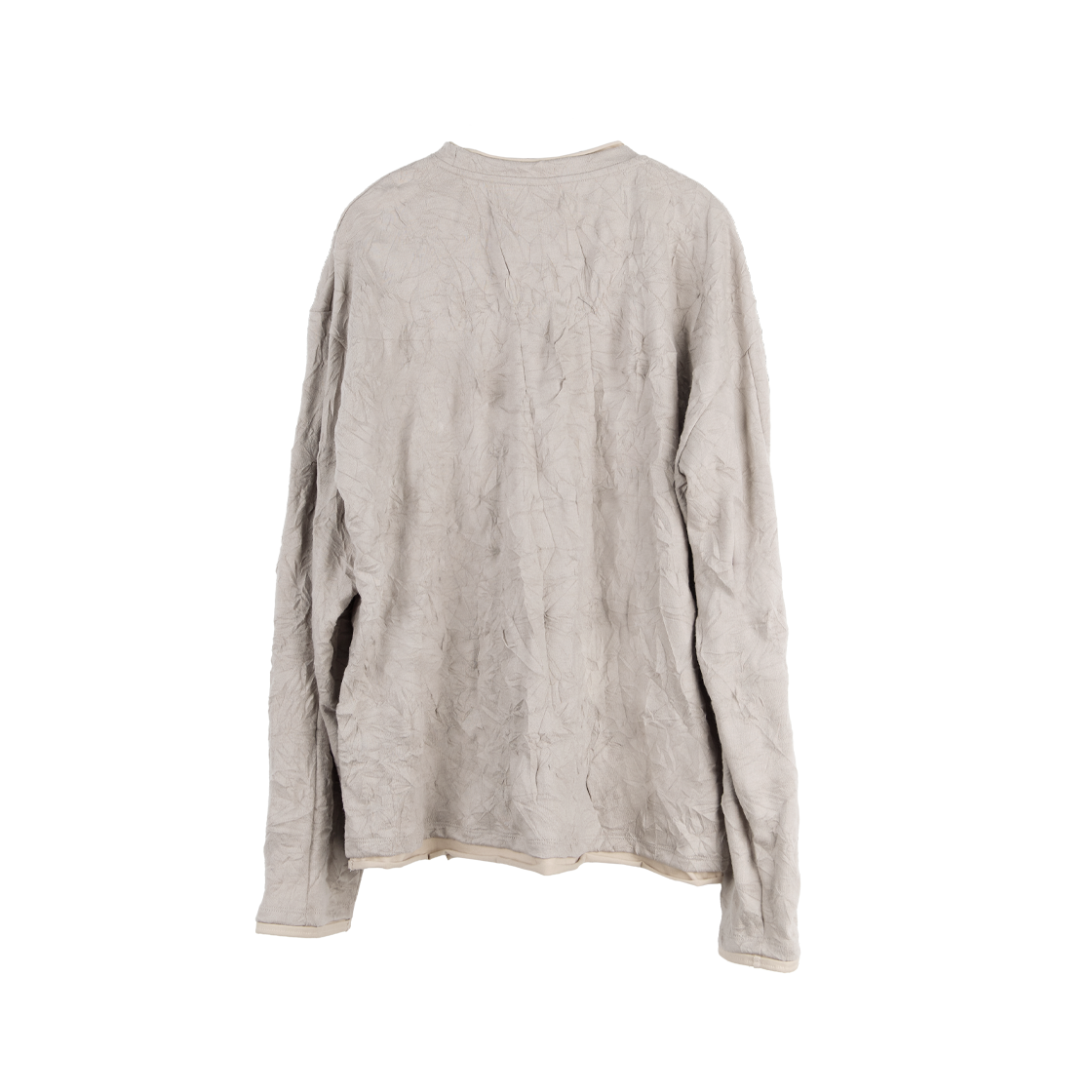 Polyteru - Layered Long Sleeves Creased Gray + (Beige) product image 2 | TRAB K-Fashion Australia