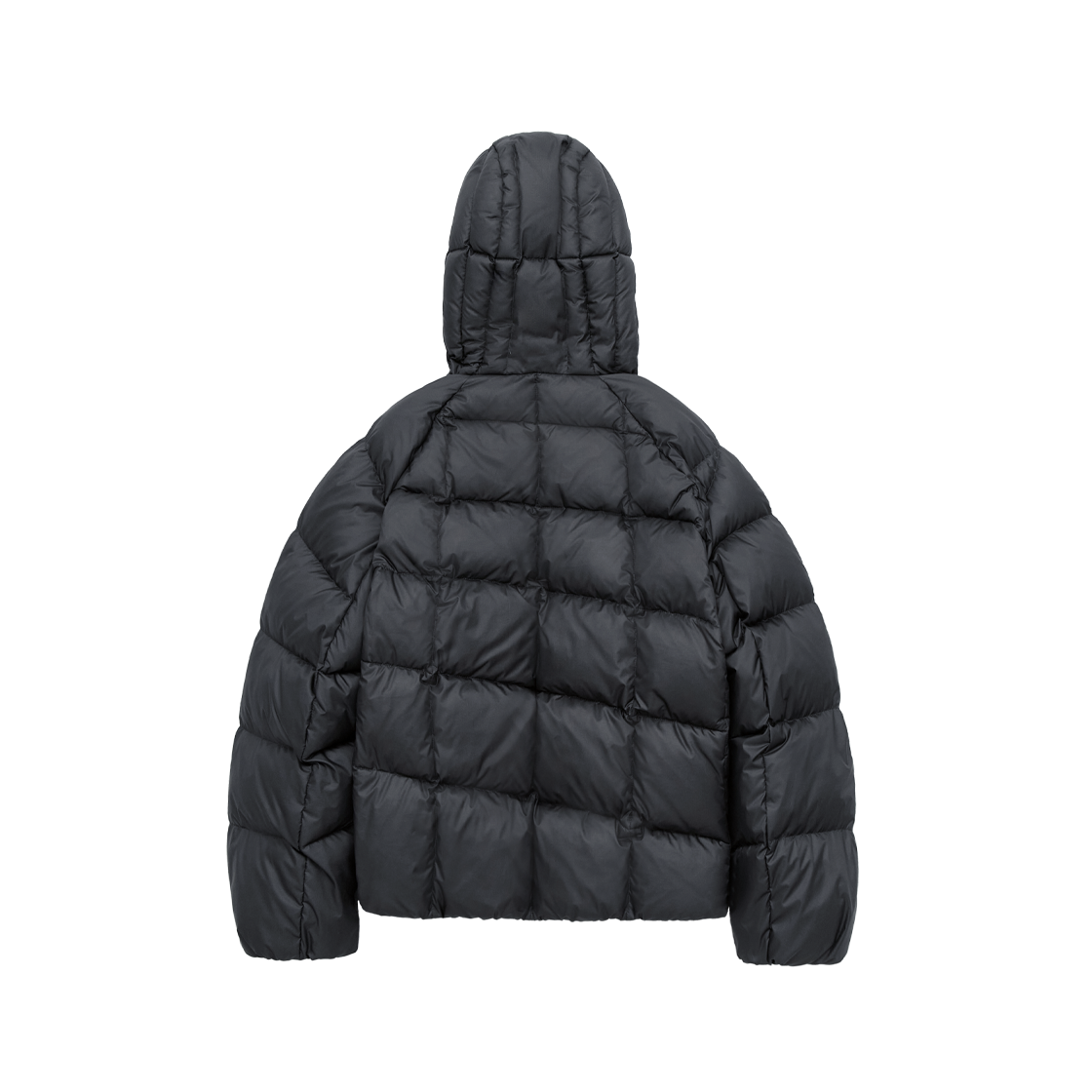 Polyteru - Wave Hooded Down Puffer (Charcoal) product image 2 | TRAB K-Fashion Australia
