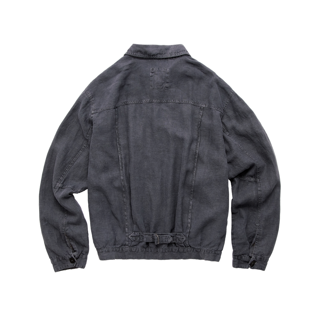 Polyteru - Linen Trucker Jacket (Blue) product image 2 | TRAB K-Fashion Australia