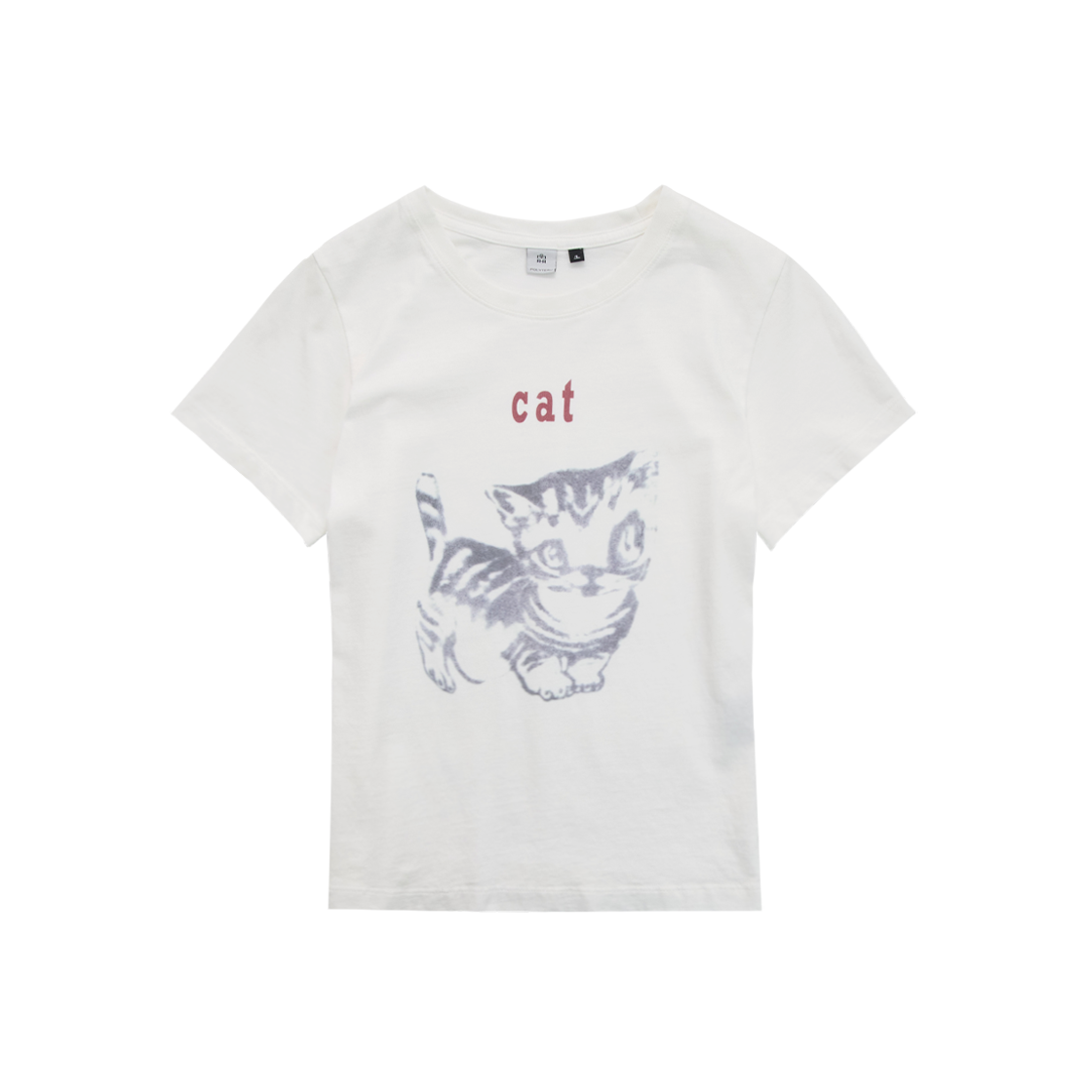 Polyteru - HANK Cat 1/2 Tee (White) product image 1 | TRAB K-Fashion Australia