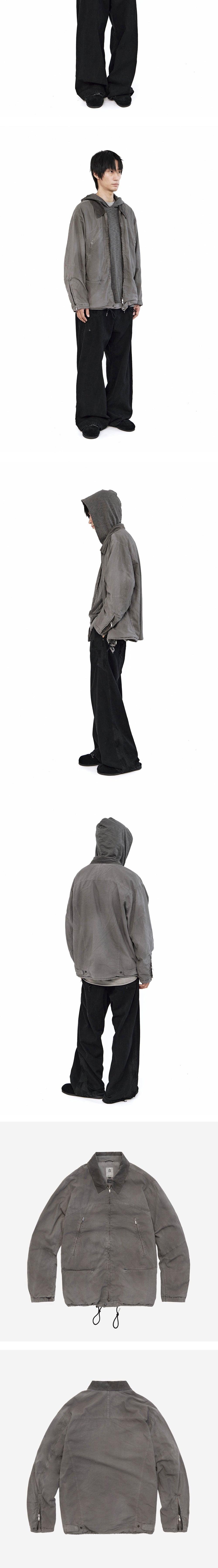 Polyteru - 5 Zip Jacket (Gray Beige) product image 4 | TRAB K-Fashion Australia