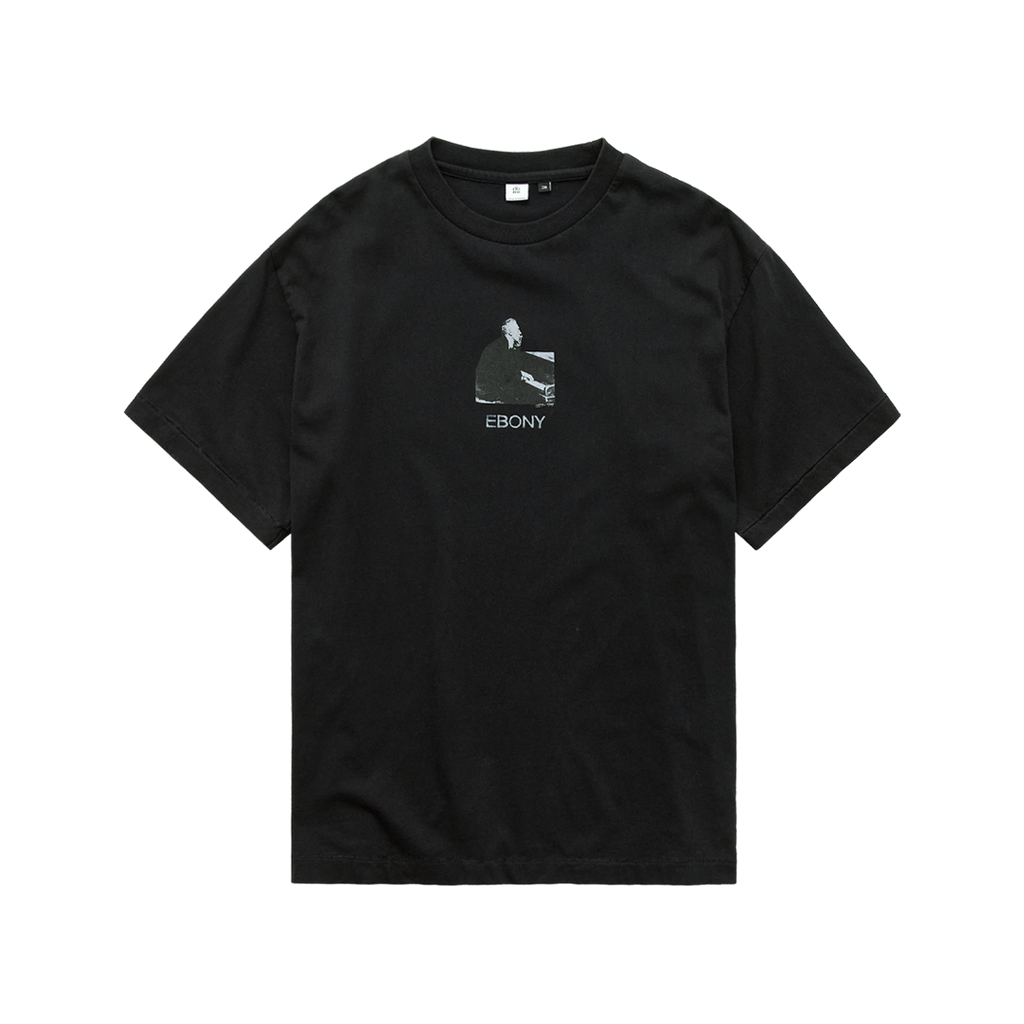 Polyteru - 1/2 Graphic T-Shirt 'Ebony' (Washed Black) product image 1 | TRAB K-Fashion Australia