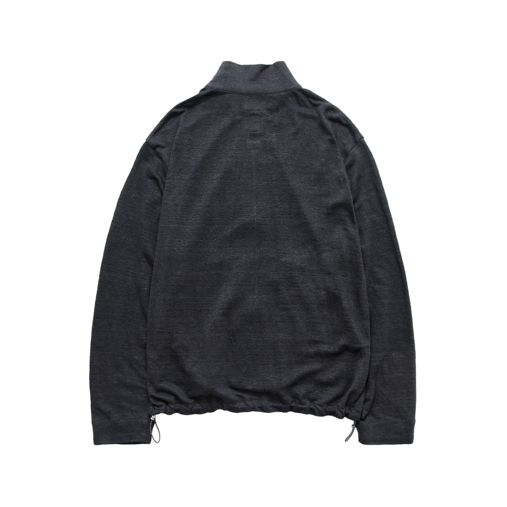 Polyteru - Silky Linen Jersey Zip Up (Charcoal Navy) product image 2 | TRAB K-Fashion Australia