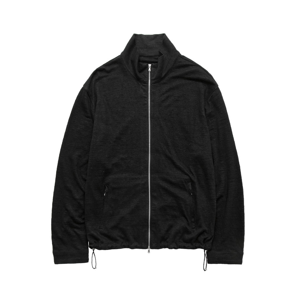 Polyteru - Silky Linen Jersey Zip (Up Black) product image 1 | TRAB K-Fashion Australia