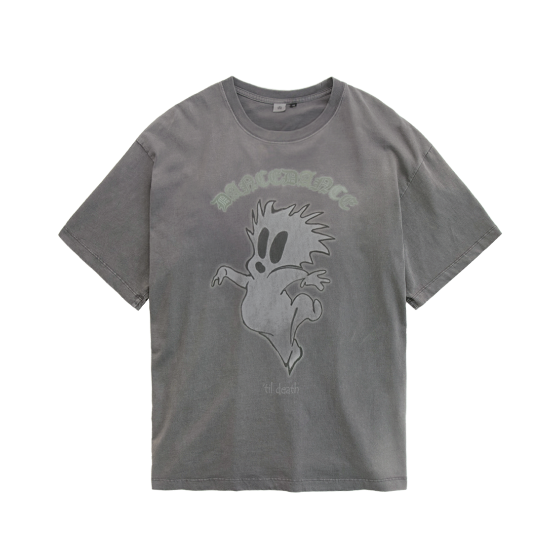 Polyteru - HANK Dancing Ghost 1/2 Tee (Charcoal) product image 1 | TRAB K-Fashion Australia