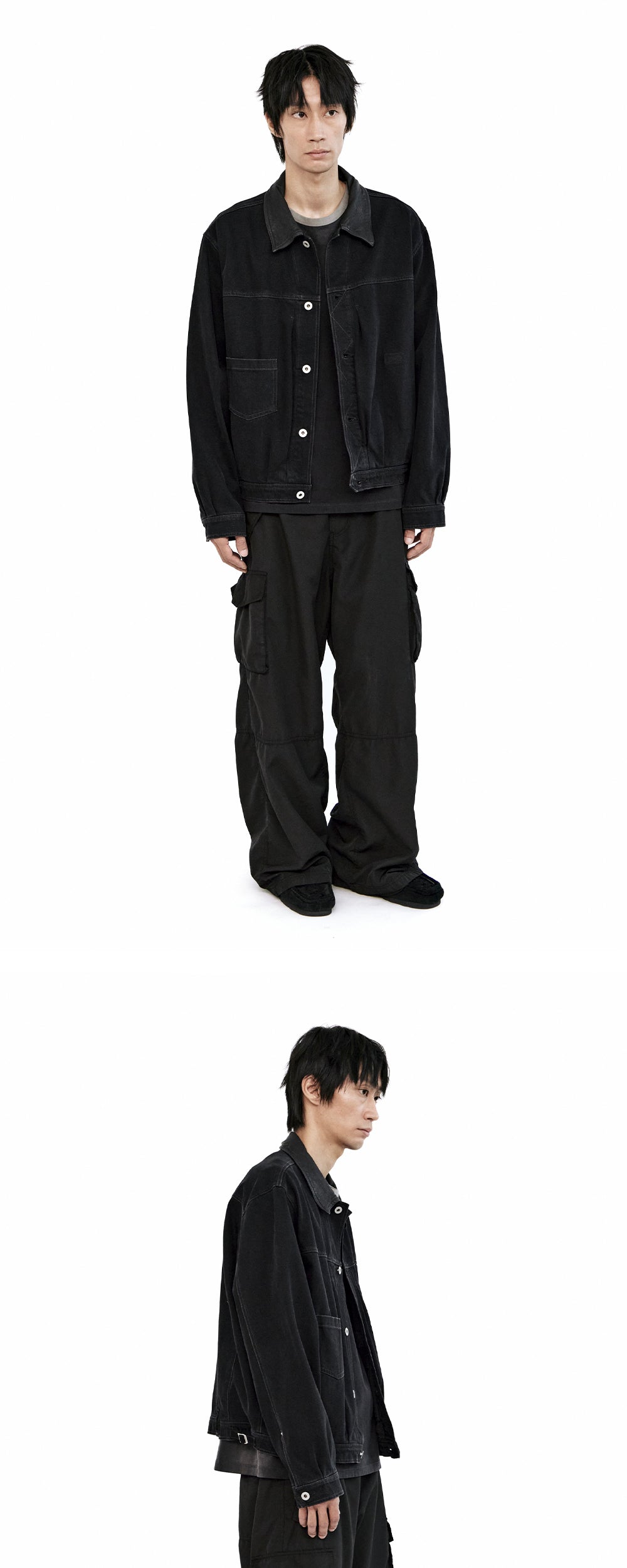 Polyteru - Used Trucker Jacket (Black) product image 3 | TRAB K-Fashion Australia