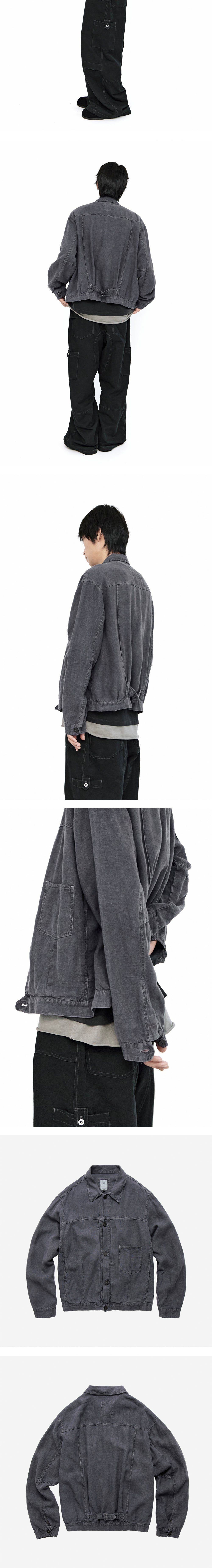 Polyteru - Linen Trucker Jacket (Blue) product image 4 | TRAB K-Fashion Australia