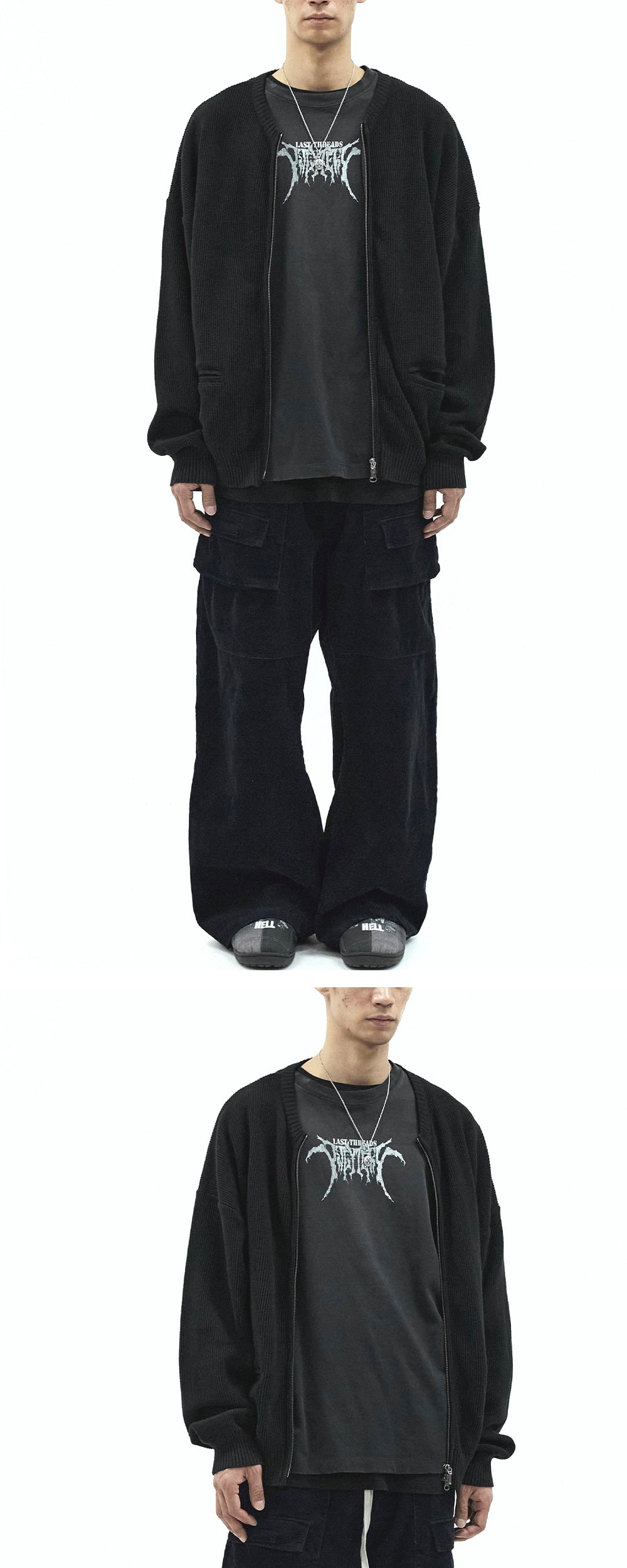 Polyteru - Heavy Front Cargo Pajama (Ink Black) product image 2 | TRAB K-Fashion Australia