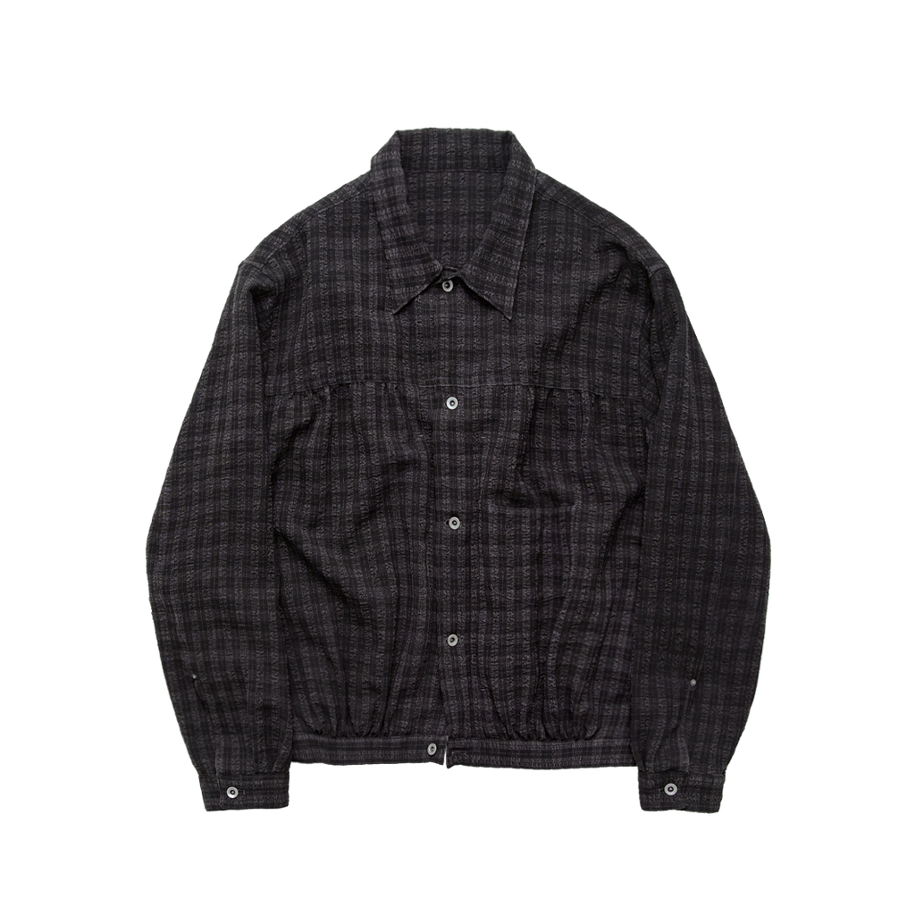 Polyteru - Used Trucker Jacket (Charcoal Check) product image 1 | TRAB K-Fashion Australia