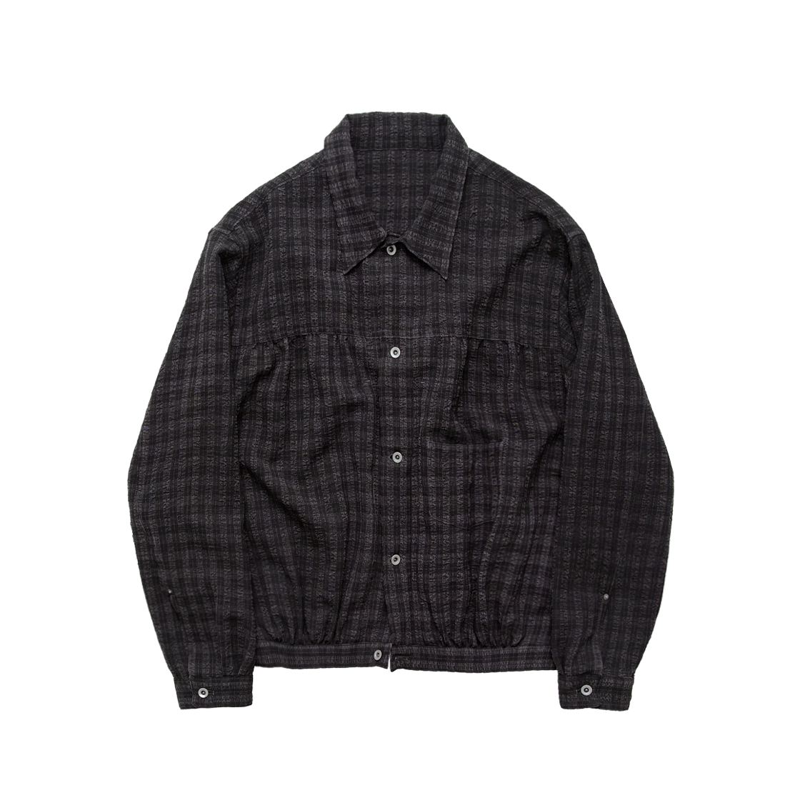 Polyteru - Used Trucker Jacket (Charcoal Check) product image 1 | TRAB K-Fashion Australia