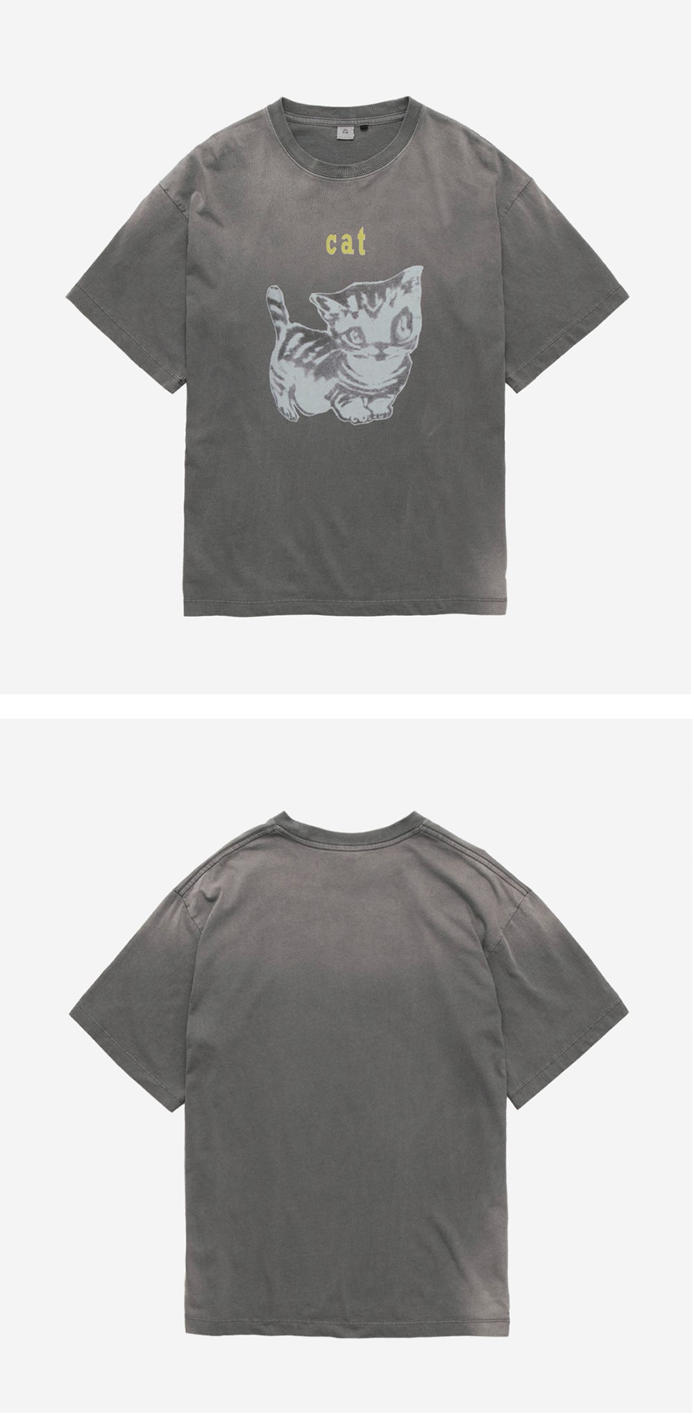 Polyteru - HANK Cat 1/2 Tee (Charcoal) product image 5 | TRAB K-Fashion Australia