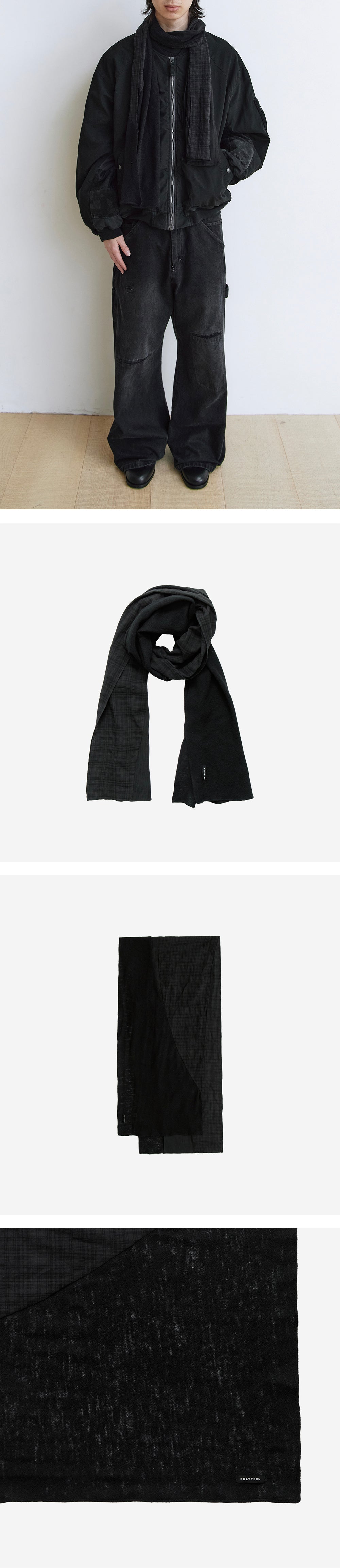 Polyteru - Inter Cut Muffler (Black) product image 4 | TRAB K-Fashion Australia