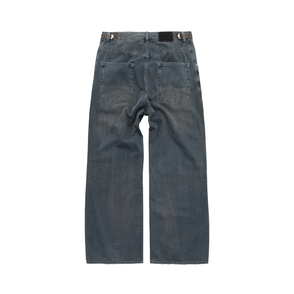 Polyteru - Gosima Denim Pants Knee Patch (Blue Gray) product image 2 | TRAB K-Fashion Australia