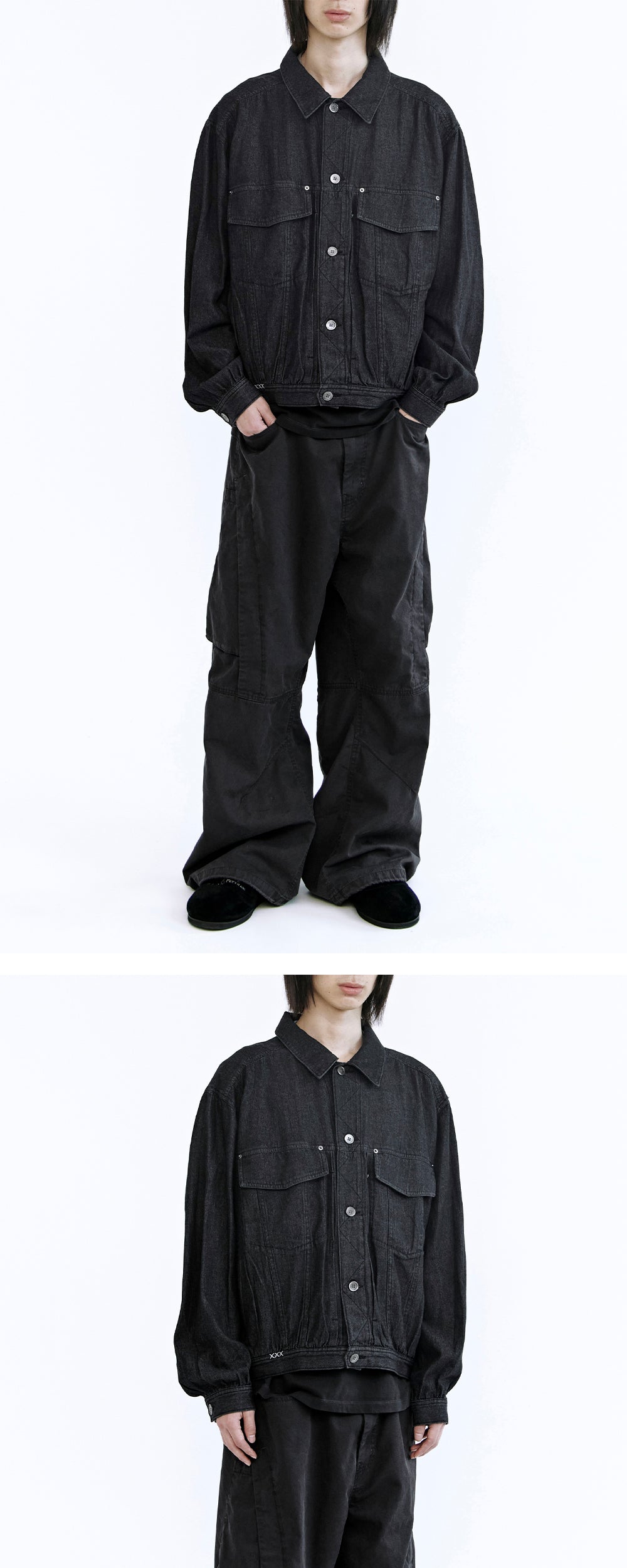 Polyteru - Denim Trucker Jacket Old Man (Dark Indigo) product image 3 | TRAB K-Fashion Australia