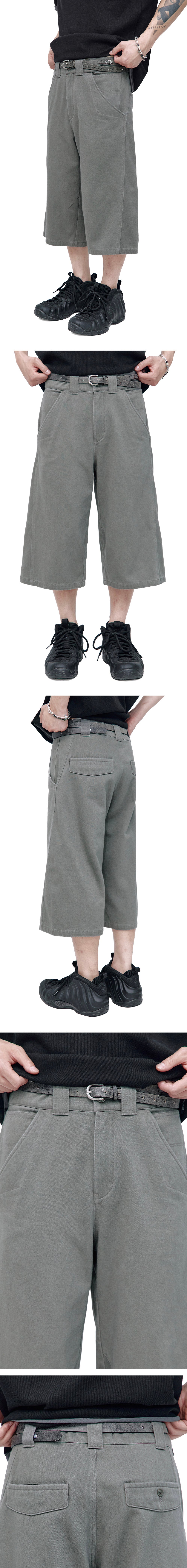 Polyteru - Half Slash Officer Pants (Khaki Gray) product image 3 | TRAB K-Fashion Australia