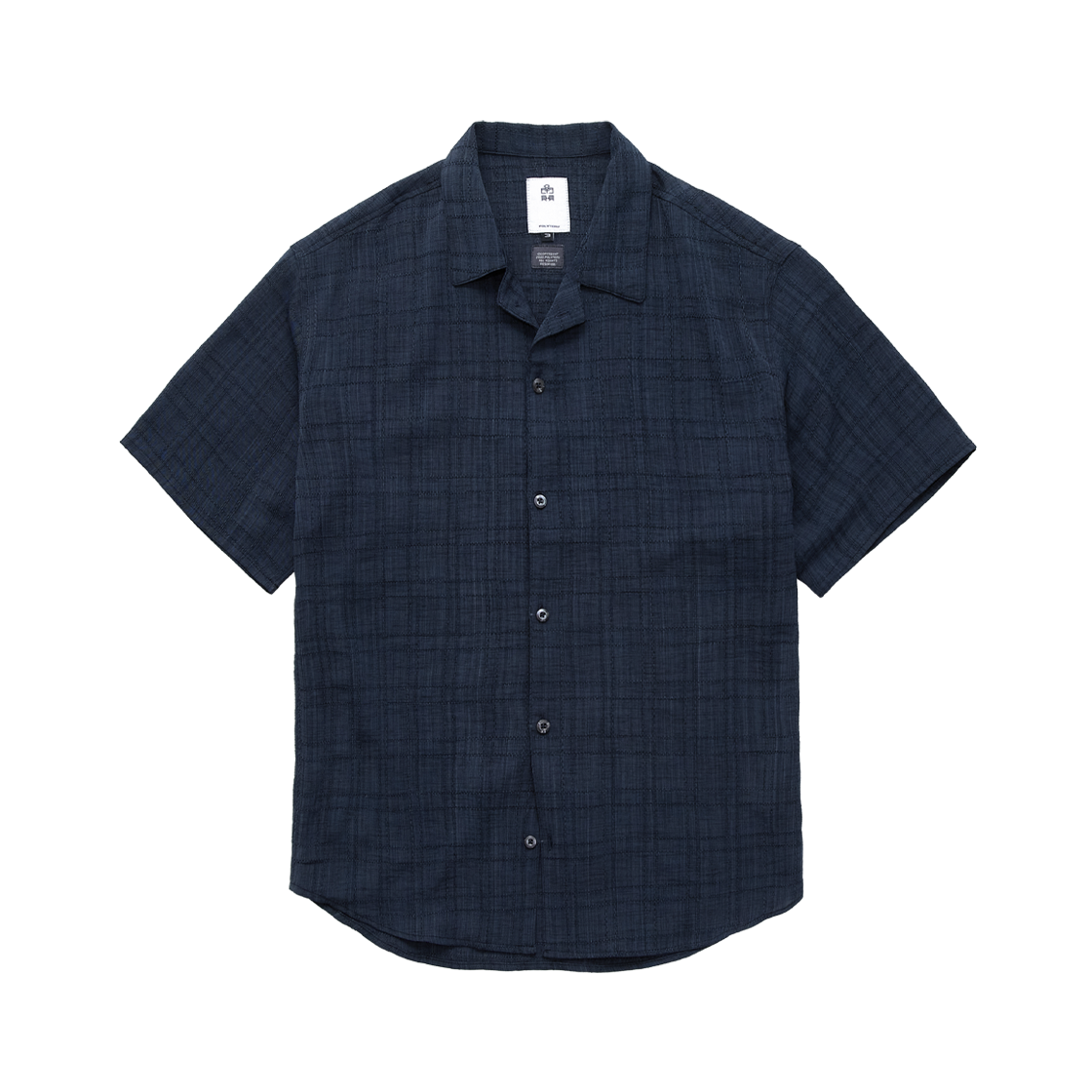 Polyteru - Stitched 1/2 Check Shirt (Blue Navy) product image 1 | TRAB K-Fashion Australia