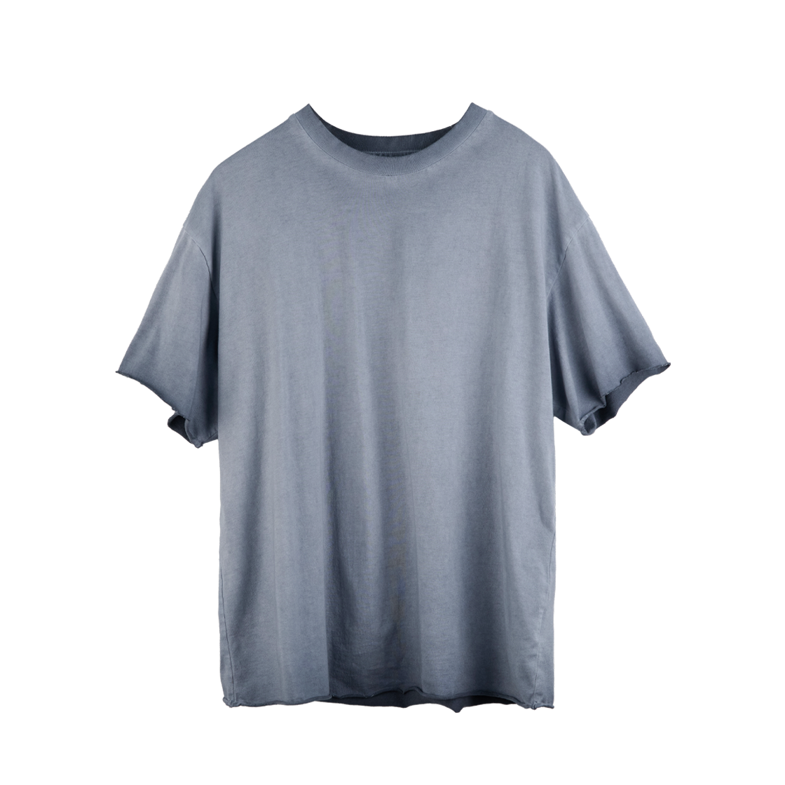 Polyteru - Fog 1/2 Tee Raw Cut Hard (Washed Navy) product image 1 | TRAB K-Fashion Australia