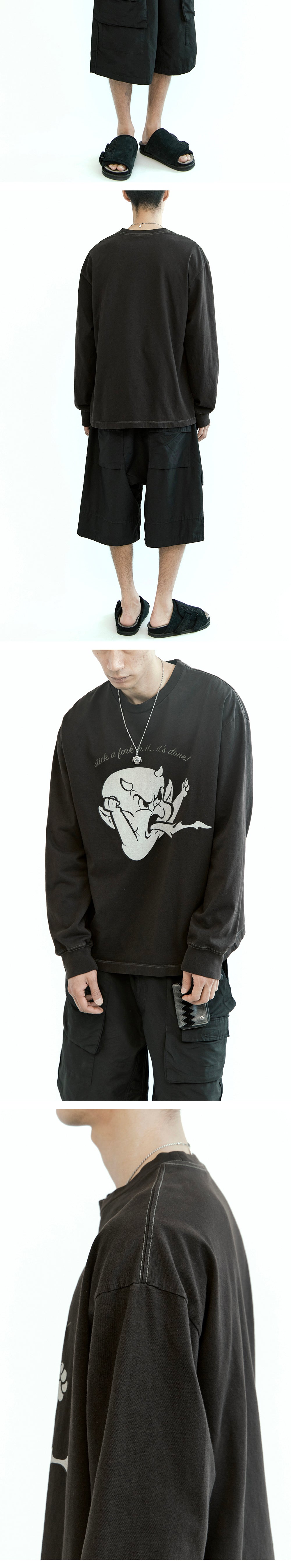 Polyteru - x Hot Stuff Long Sleeves ('Angry' Brown) product image 3 | TRAB K-Fashion Australia