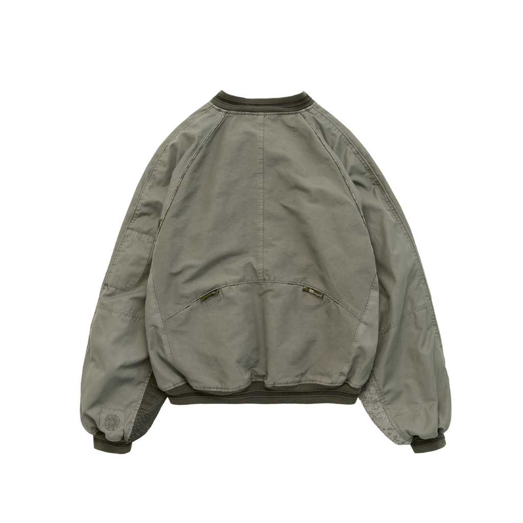 Polyteru - 1011 Reversible Floral Souvenir Bomber (Light Sage) product image 2 | TRAB K-Fashion Australia