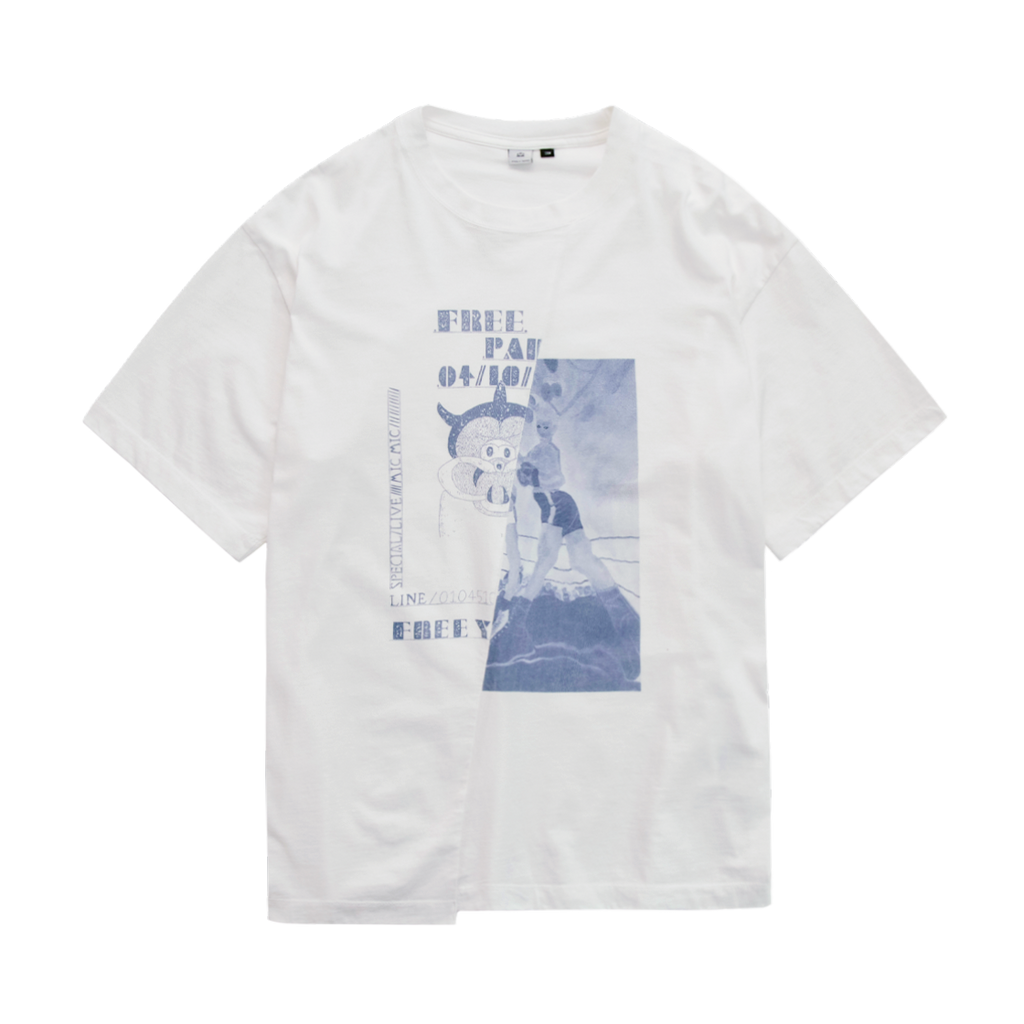 Polyteru - 1011 Slashed Tee (Used White) product image 1 | TRAB K-Fashion Australia