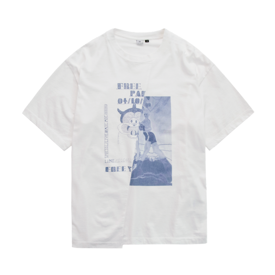 Polyteru - 1011 Slashed Tee (Used White) product image 1 | TRAB K-Fashion Australia
