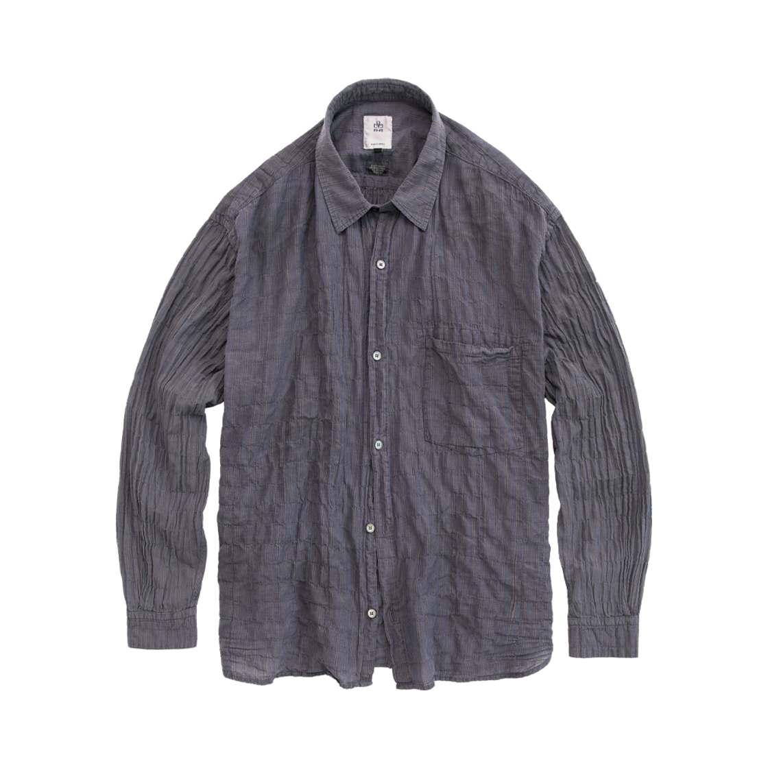 Polyteru - Striped Shirts Dirty Dyed (Purple Gray) product image 1 | TRAB K-Fashion Australia