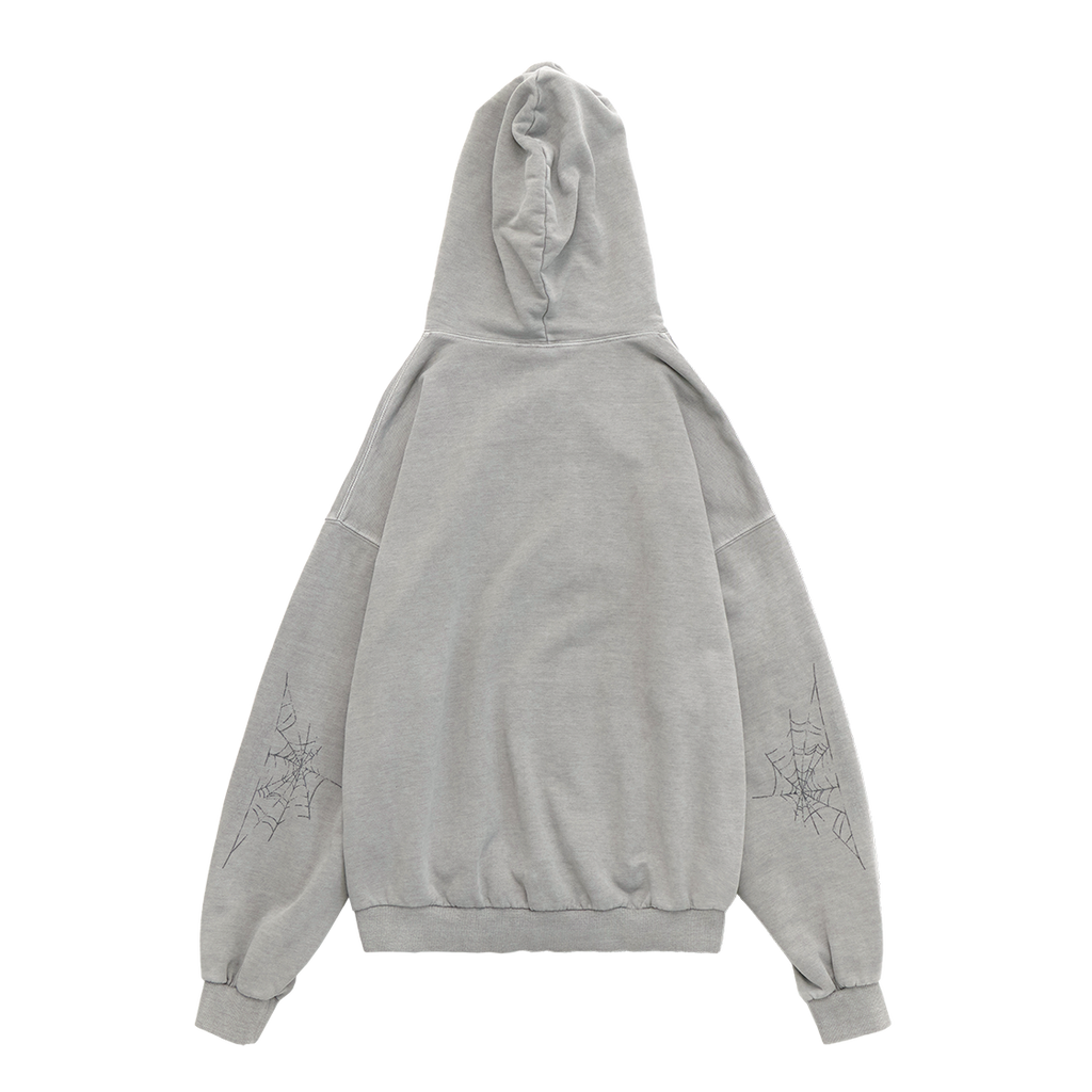 Polyteru - x Casper Zip Hoodie 'Spider's Web' 1% (Dyed Gray) product image 1 | TRAB K-Fashion Australia