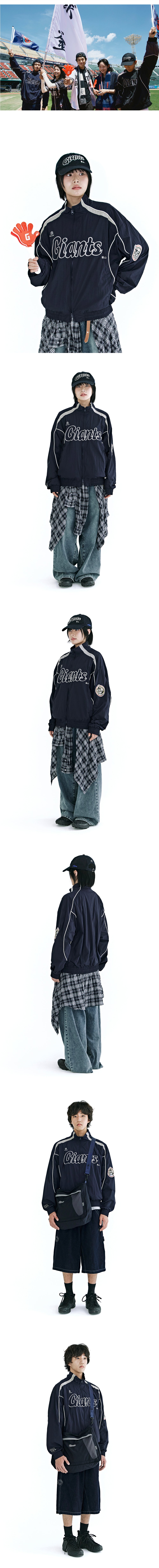 Polyteru - X LOTTE GIANTS Dugout Retro (Jumper Navy) product image 4 | TRAB K-Fashion Australia