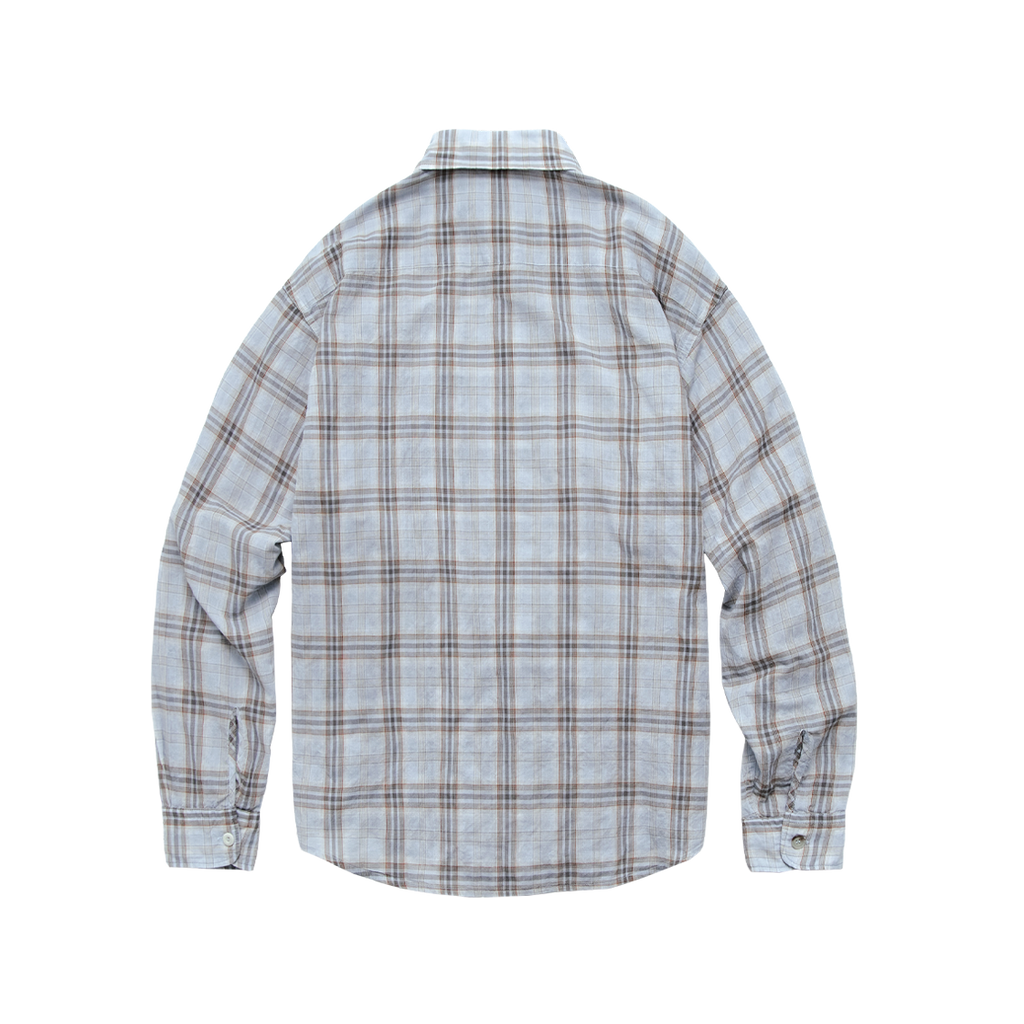 Polyteru - Loosed Check Shirts (Light Blue) product image 2 | TRAB K-Fashion Australia