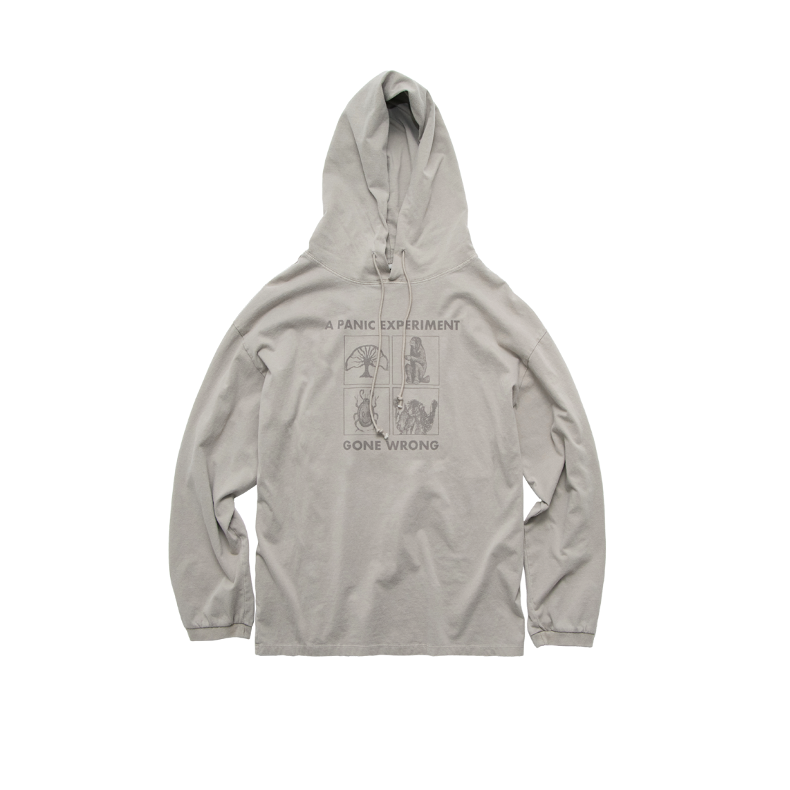 Polyteru - Graphic Hooded Long Sleeves 4 (Frame Gray) product image 1 | TRAB K-Fashion Australia