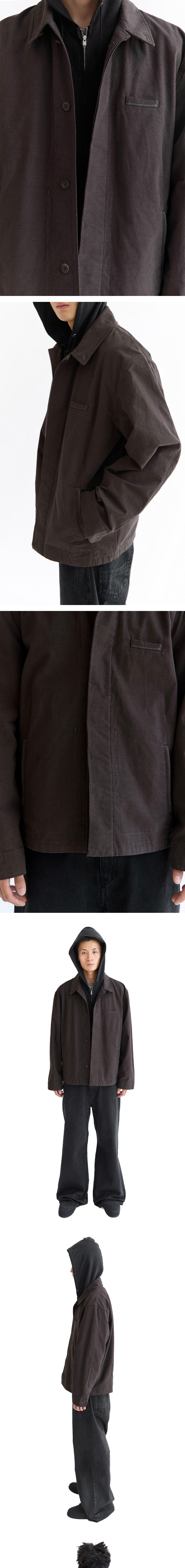 Polyteru - Box Coverall Jacket (Khaki Brown) product image 3 | TRAB K-Fashion Australia