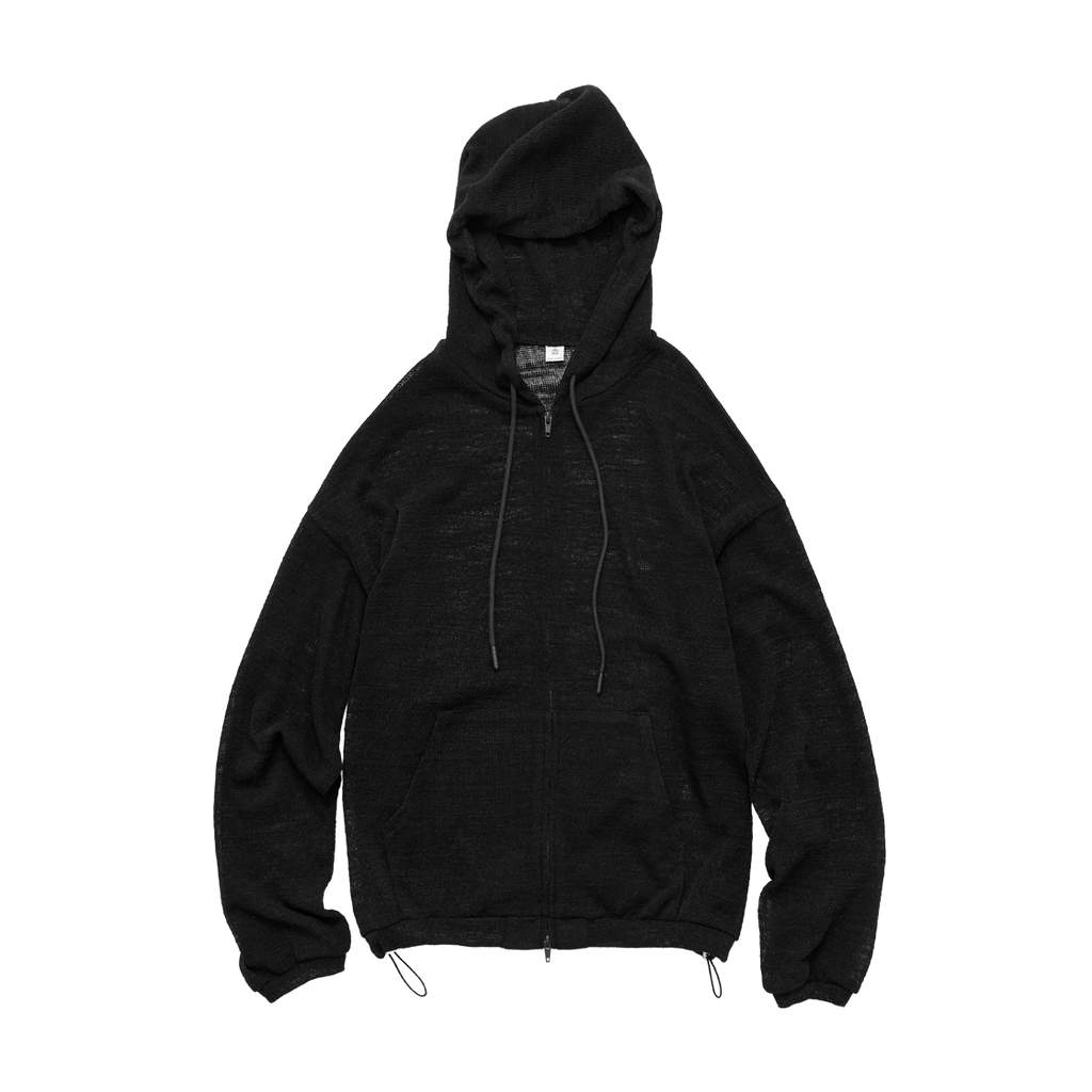 Polyteru - Net Zip Hoodie (Black) product image 1 | TRAB K-Fashion Australia