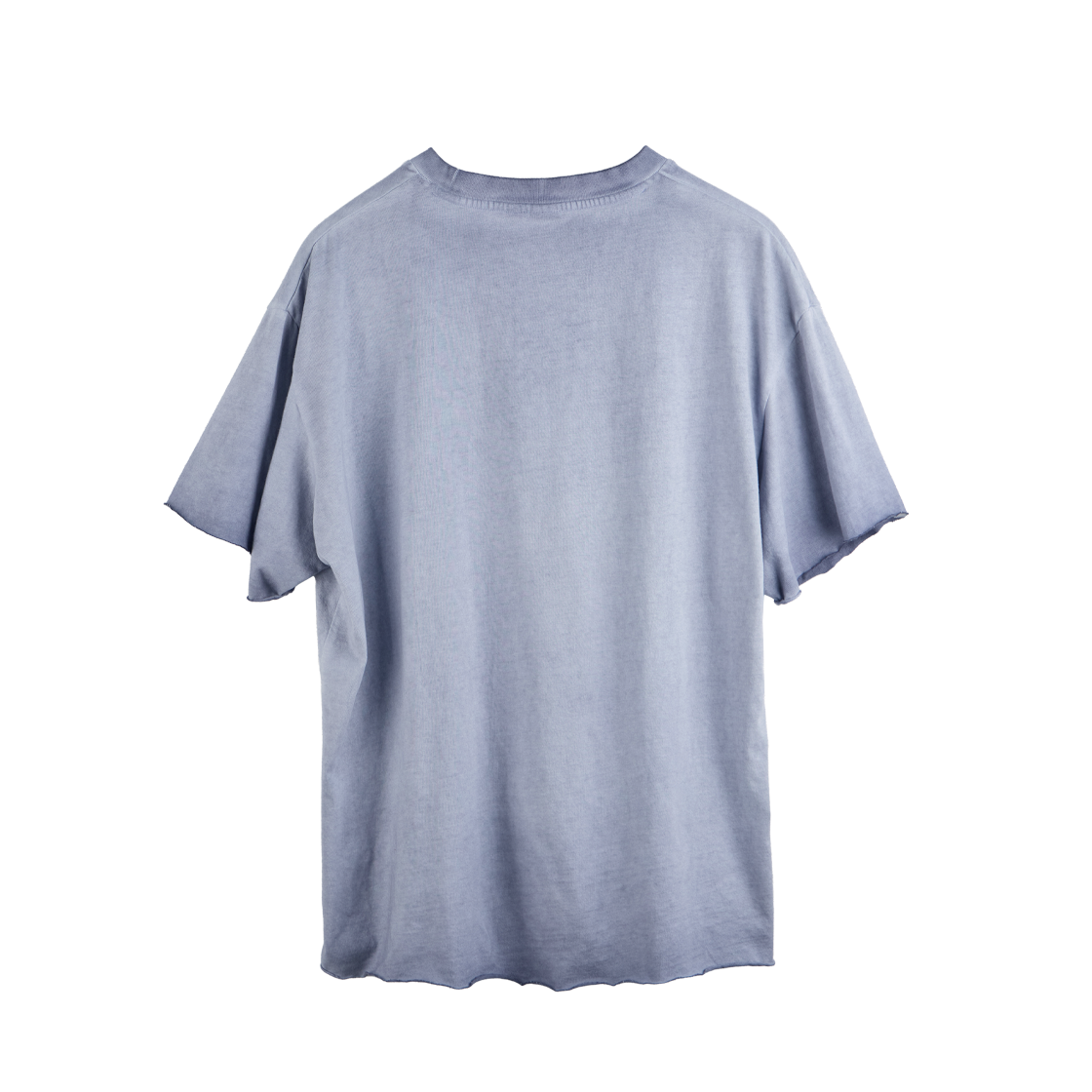Polyteru - Fog 1/2 Tee Raw Cut Hard Washed (Light Blue) product image 2 | TRAB K-Fashion Australia