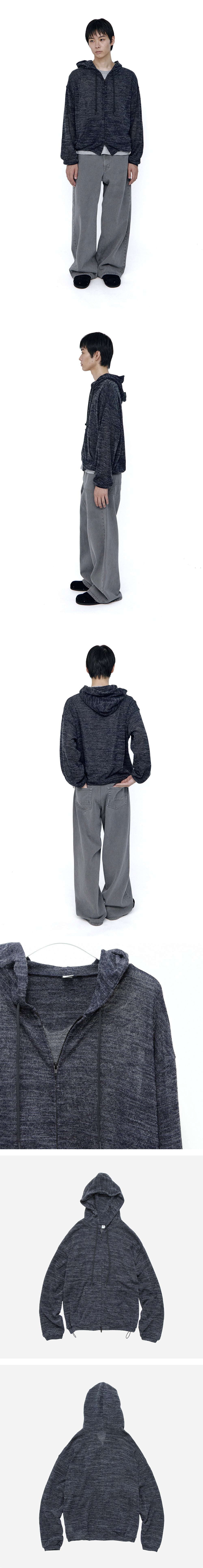 Polyteru - Net Zip Hoodie (Blue) product image 3 | TRAB K-Fashion Australia