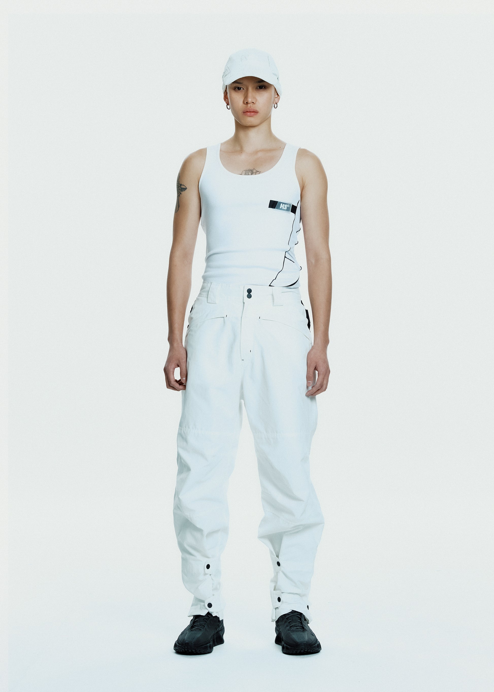 Hyein Seo - Biker Pants w/ Detachable Bag (White) product image 5 | TRAB K-Fashion Australia
