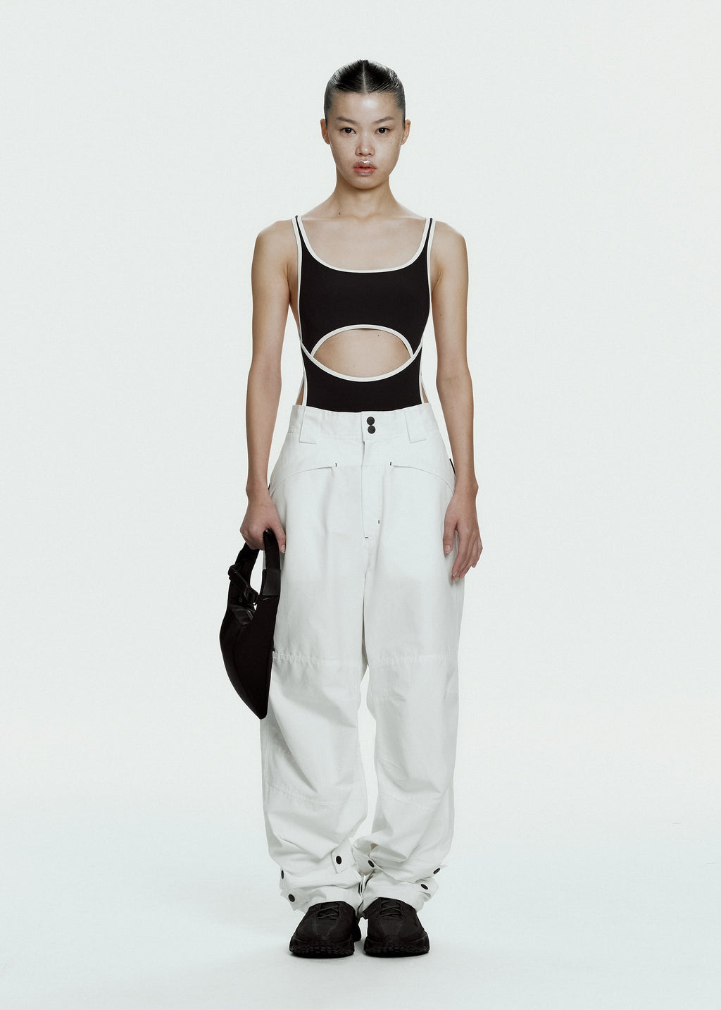 Hyein Seo - Biker Pants w/ Detachable Bag (White) product image 3 | TRAB K-Fashion Australia