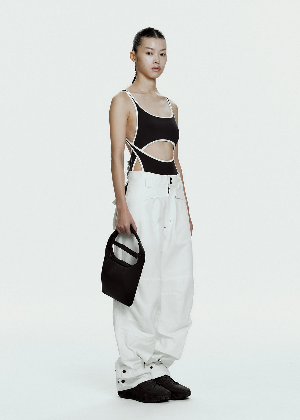 Hyein Seo - Biker Pants w/ Detachable Bag (White) product image 1 | TRAB K-Fashion Australia