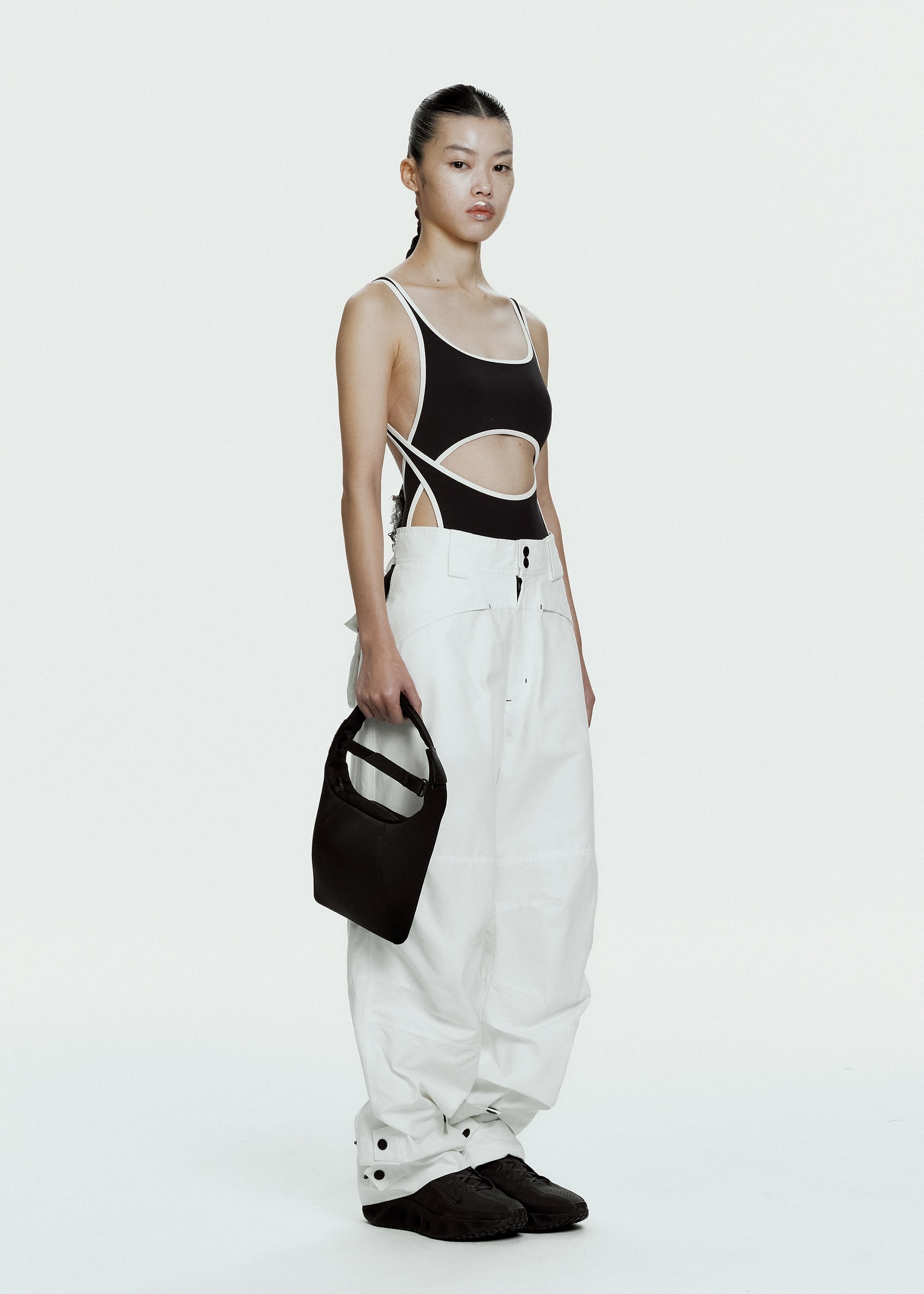 Hyein Seo - Biker Pants w/ Detachable Bag (White) product image 1 | TRAB K-Fashion Australia