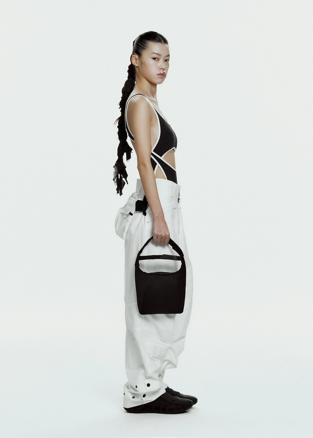 Hyein Seo - Biker Pants w/ Detachable Bag (White) product image 2 | TRAB K-Fashion Australia