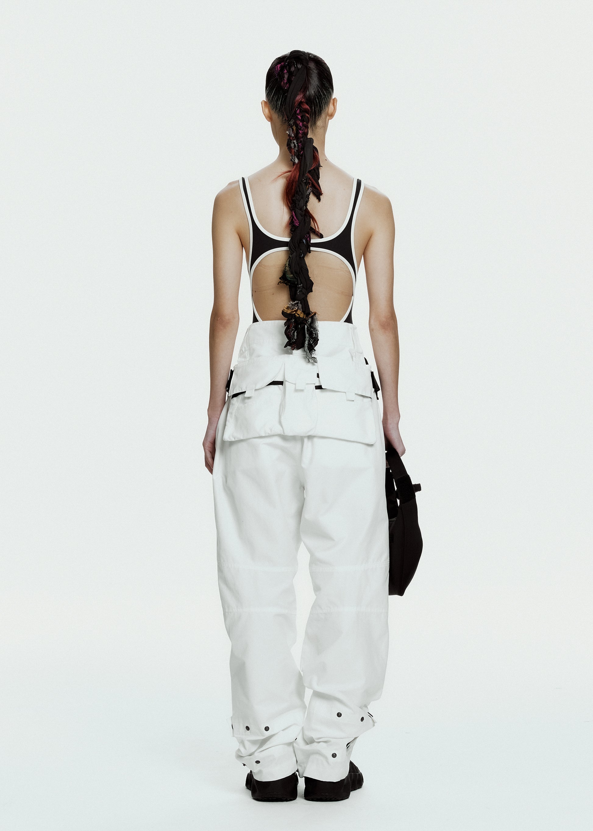 Hyein Seo - Biker Pants w/ Detachable Bag (White) product image 4 | TRAB K-Fashion Australia