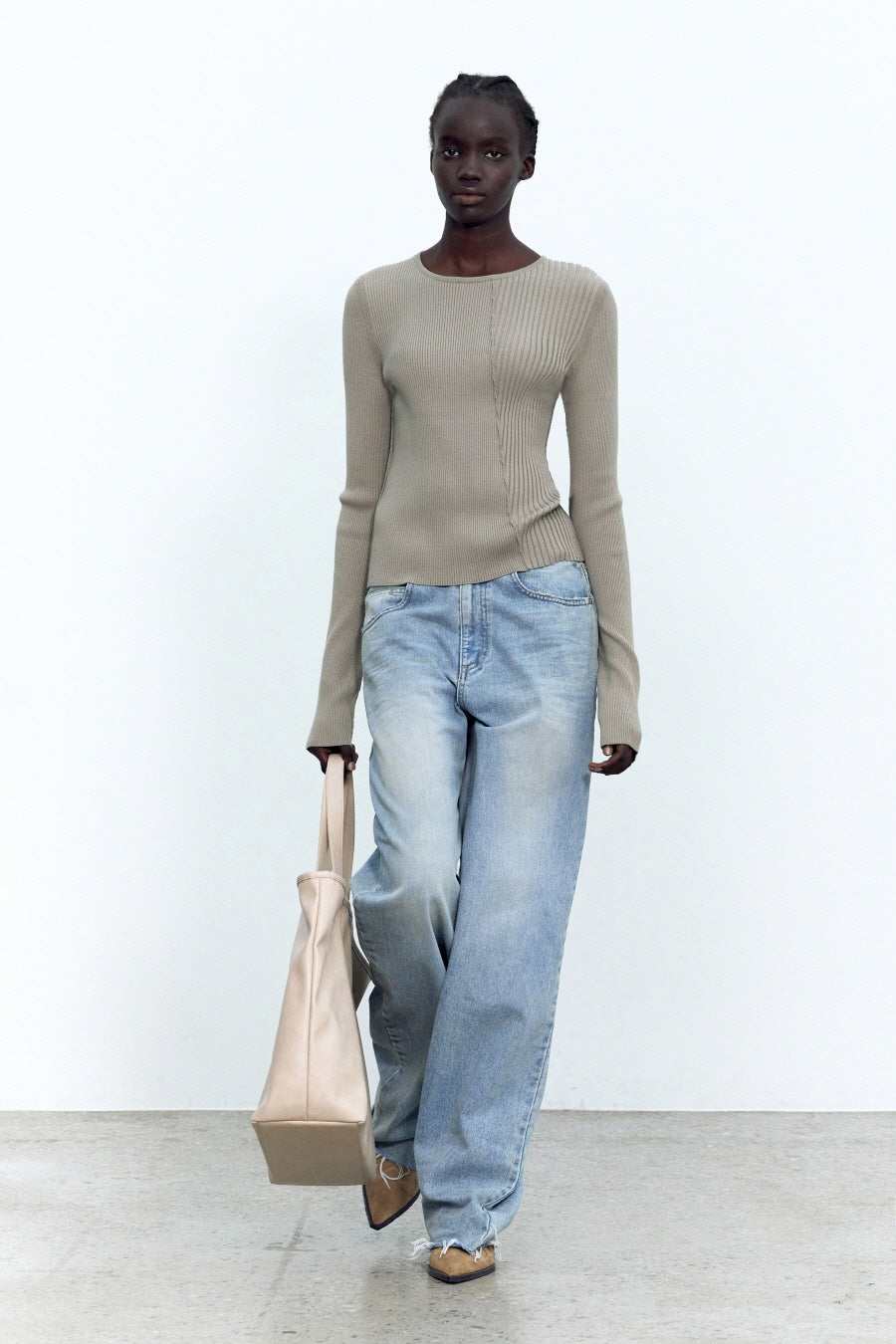 Insilence - Big Tote Bag (Beige) product image 2 | TRAB K-Fashion Australia