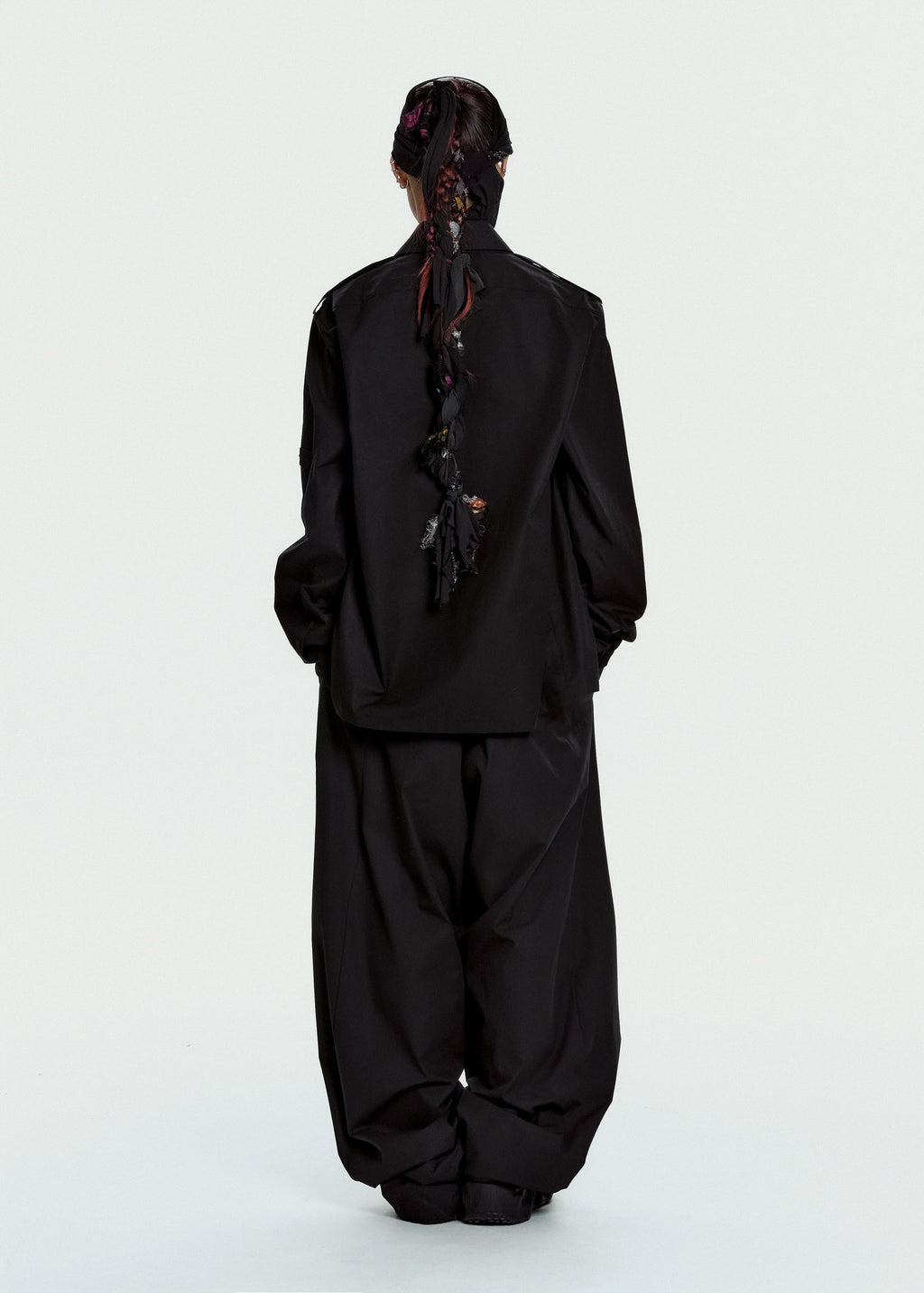 Hyein Seo - Biker Shirt w/ Shoulder Strap (Black) product image 4 | TRAB K-Fashion Australia