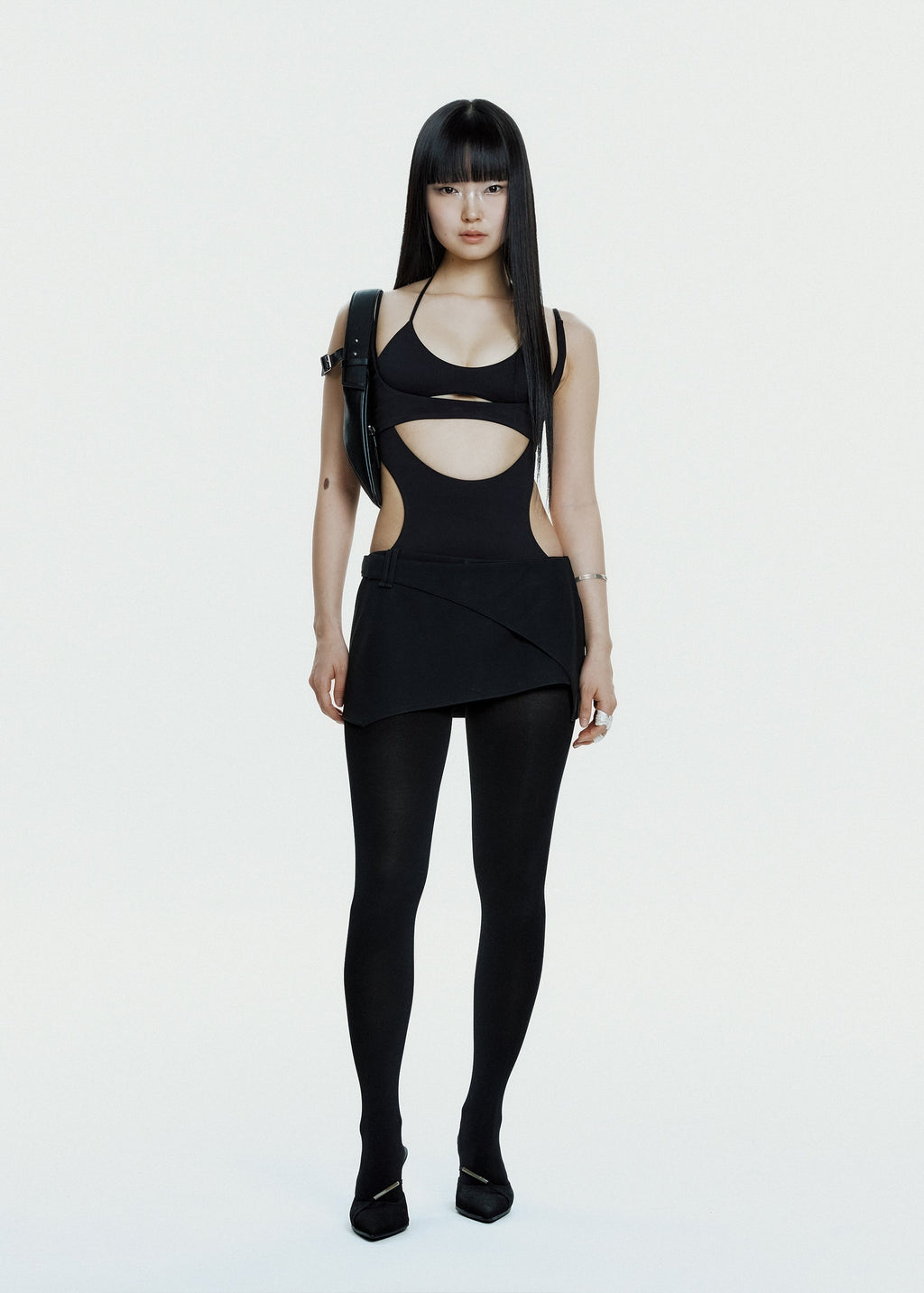 Hyein Seo - Racer Mini Skirt (Black) product image 5 | TRAB K-Fashion Australia