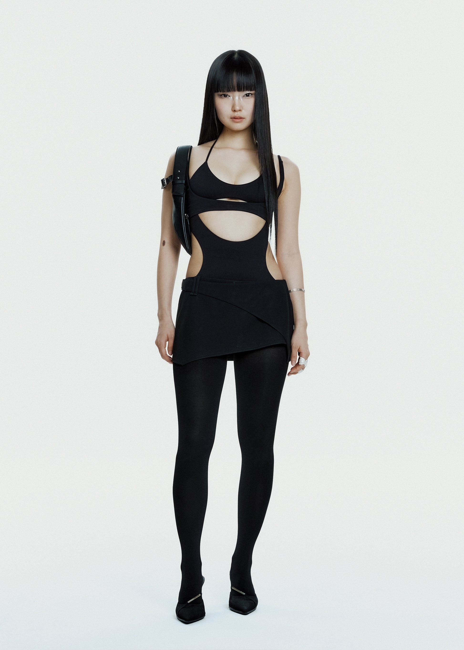 Hyein Seo - Racer Mini Skirt (Black) product image 5 | TRAB K-Fashion Australia