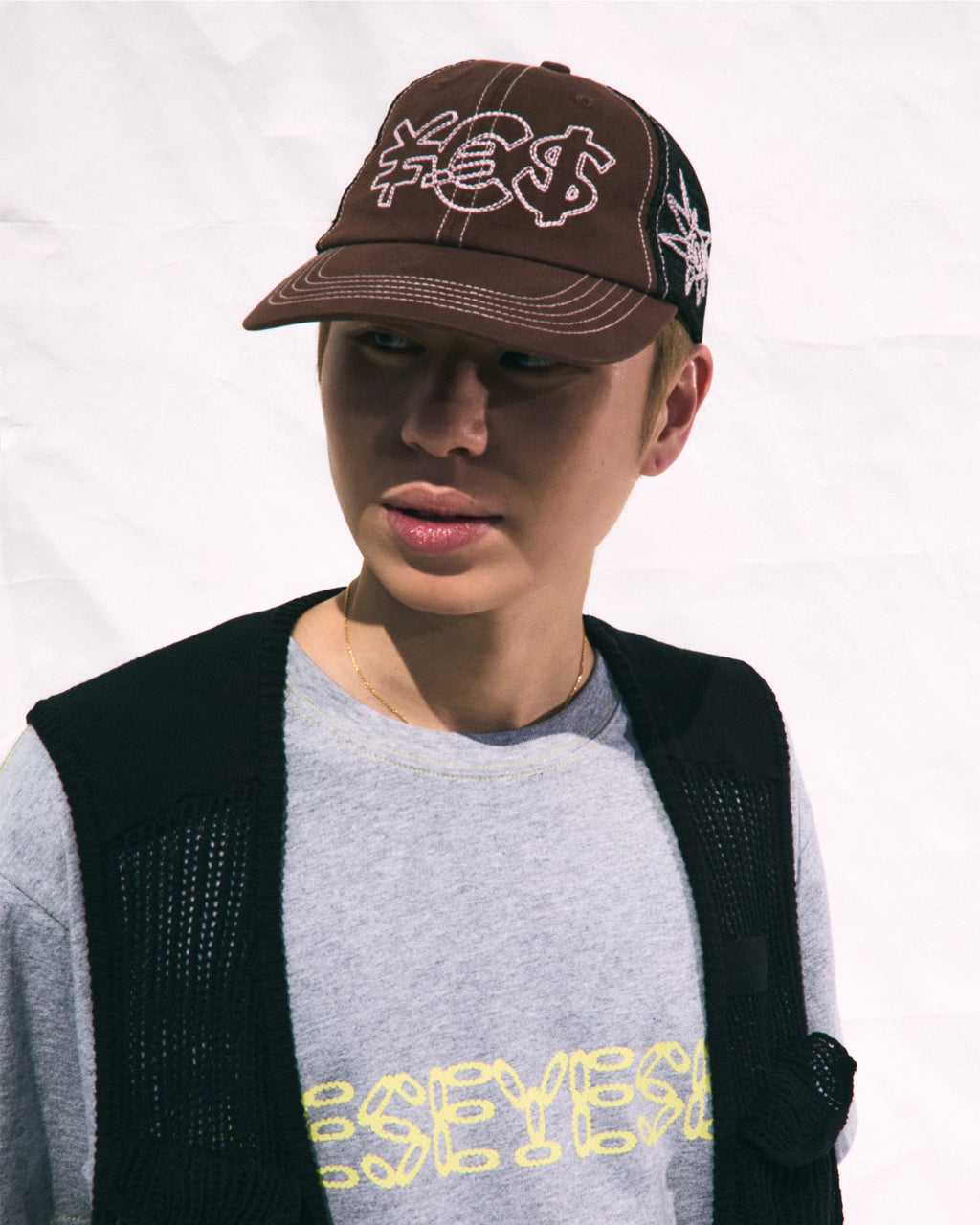 yeseyesee - Hardcore Mesh Cap (Brown) product image 8 | TRAB K-Fashion Australia