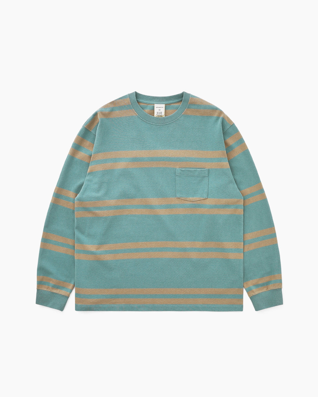 Khakis - Bold Stripe L/S Tee (Dusty Green) product image 1 | TRAB K-Fashion Australia