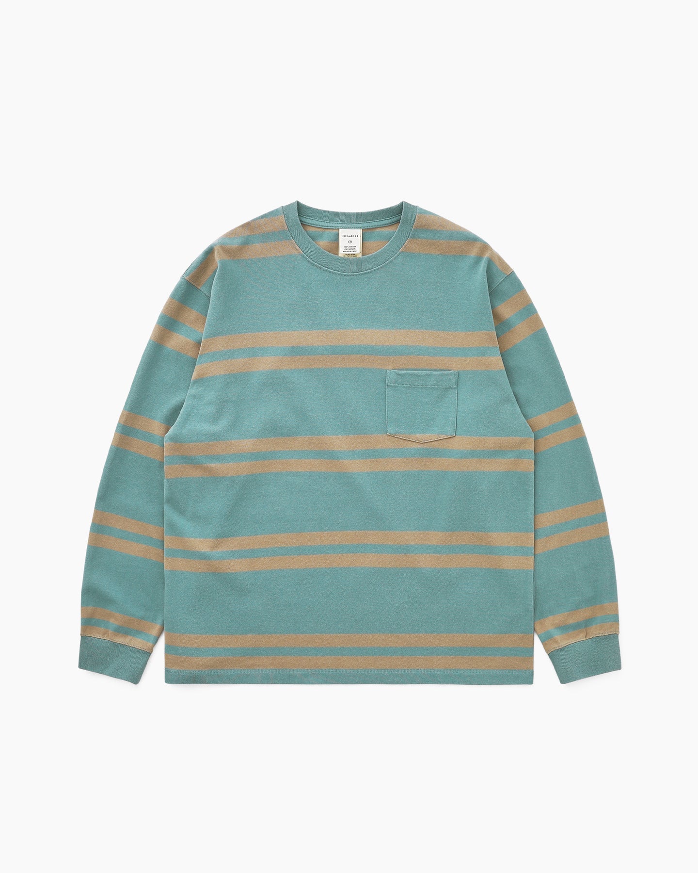 Khakis - Bold Stripe L/S Tee Dusty (Green) product image 1 | TRAB K-Fashion Australia