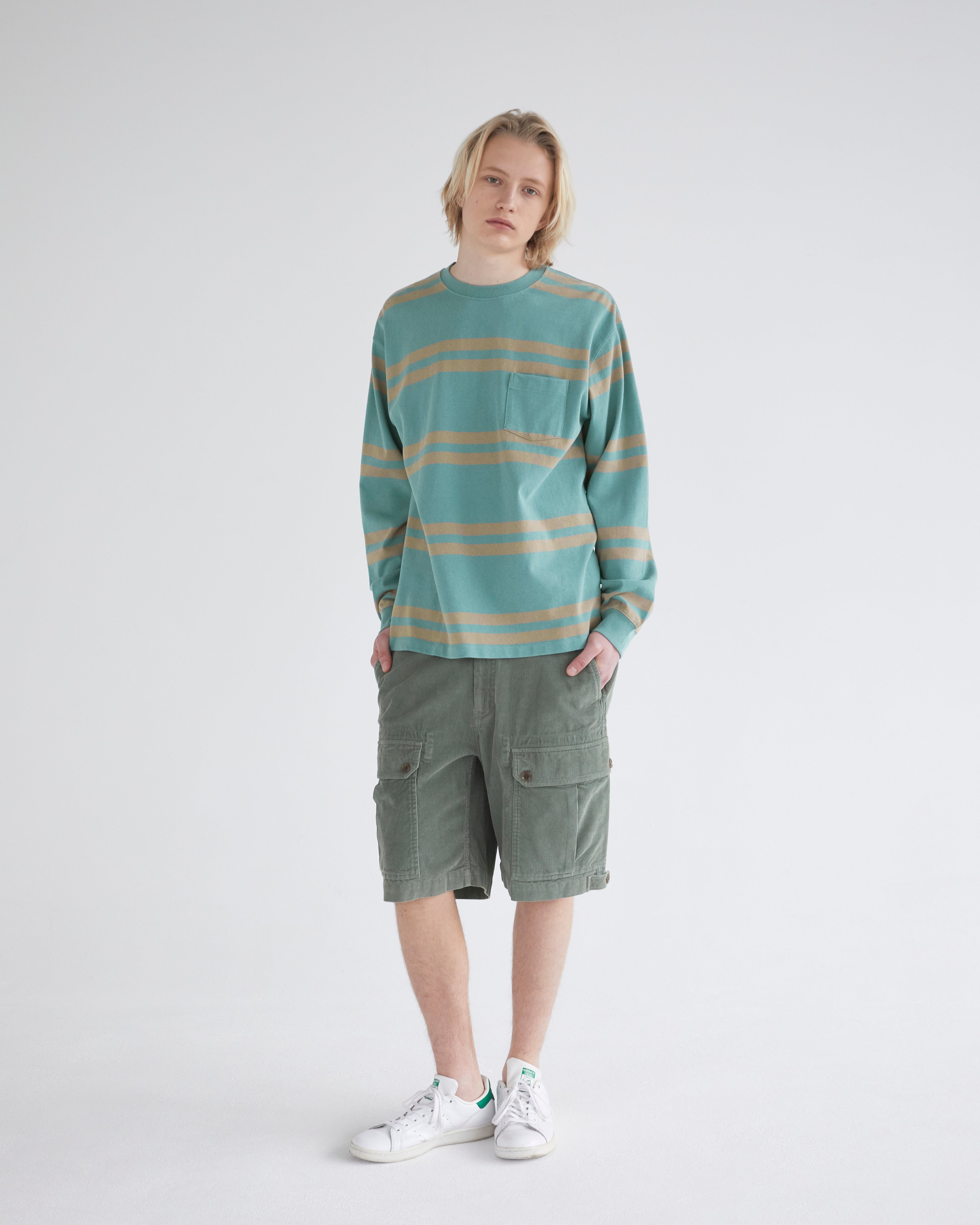 Khakis - Bold Stripe L/S Tee (Dusty Green) product image 5 | TRAB K-Fashion Australia