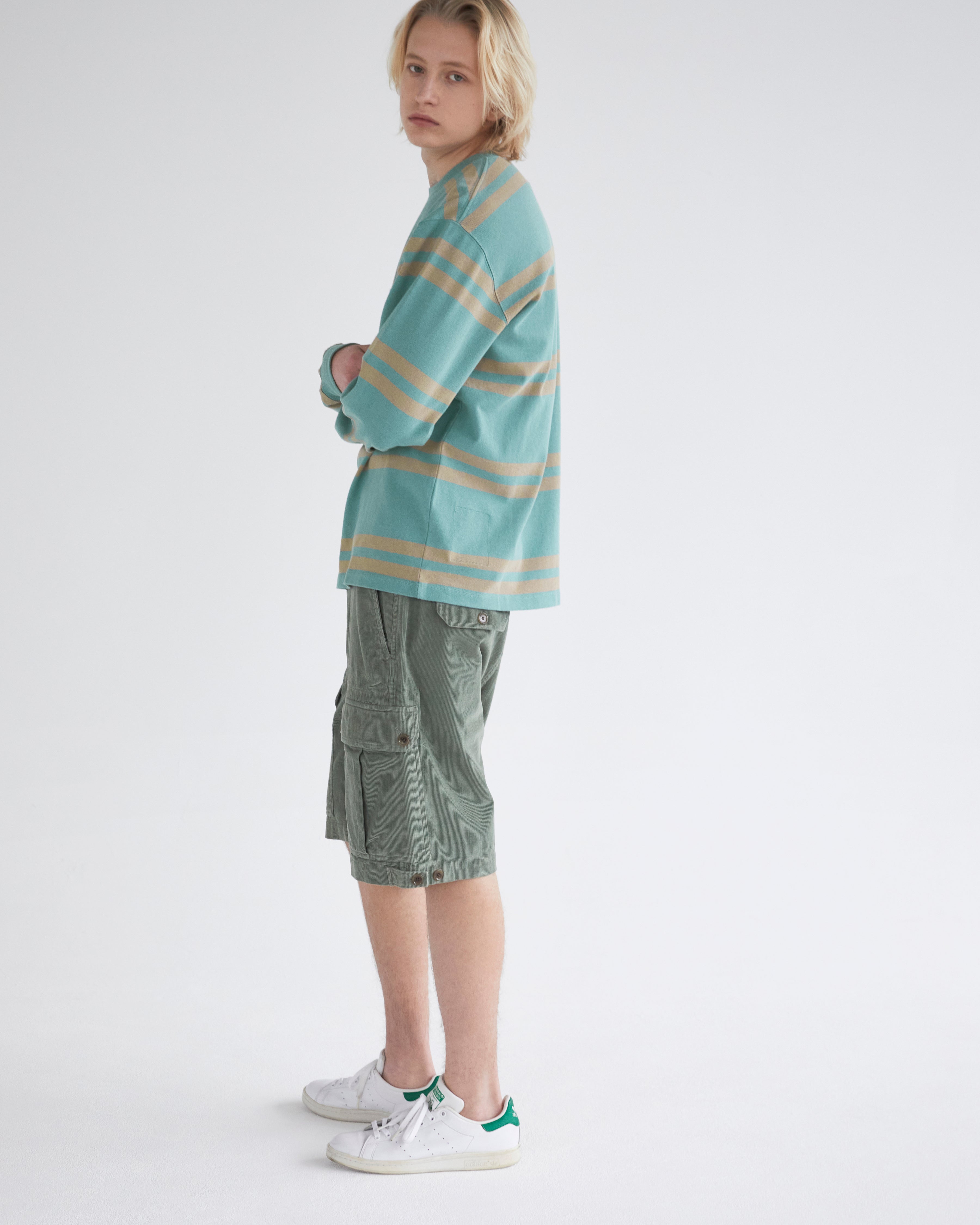 Khakis - Bold Stripe L/S Tee (Dusty Green) product image 6 | TRAB K-Fashion Australia